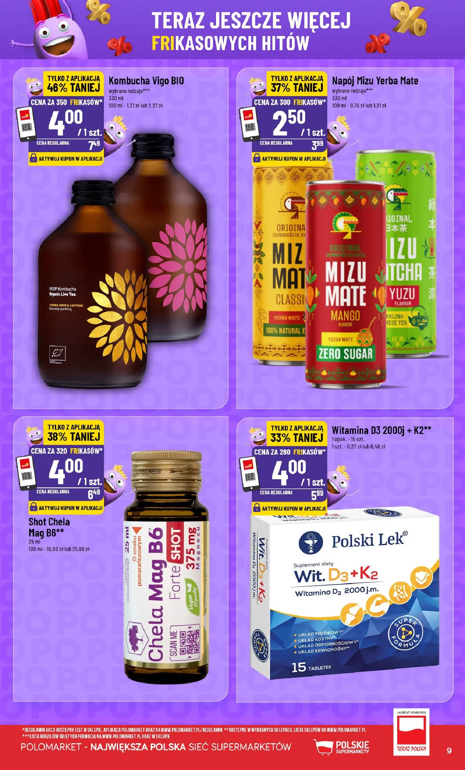 Nowa POLOmarket gazetka od jutra 12.05.2026 | Strona: 9 | Produkty: Mango, Kombucha, Yerba mate