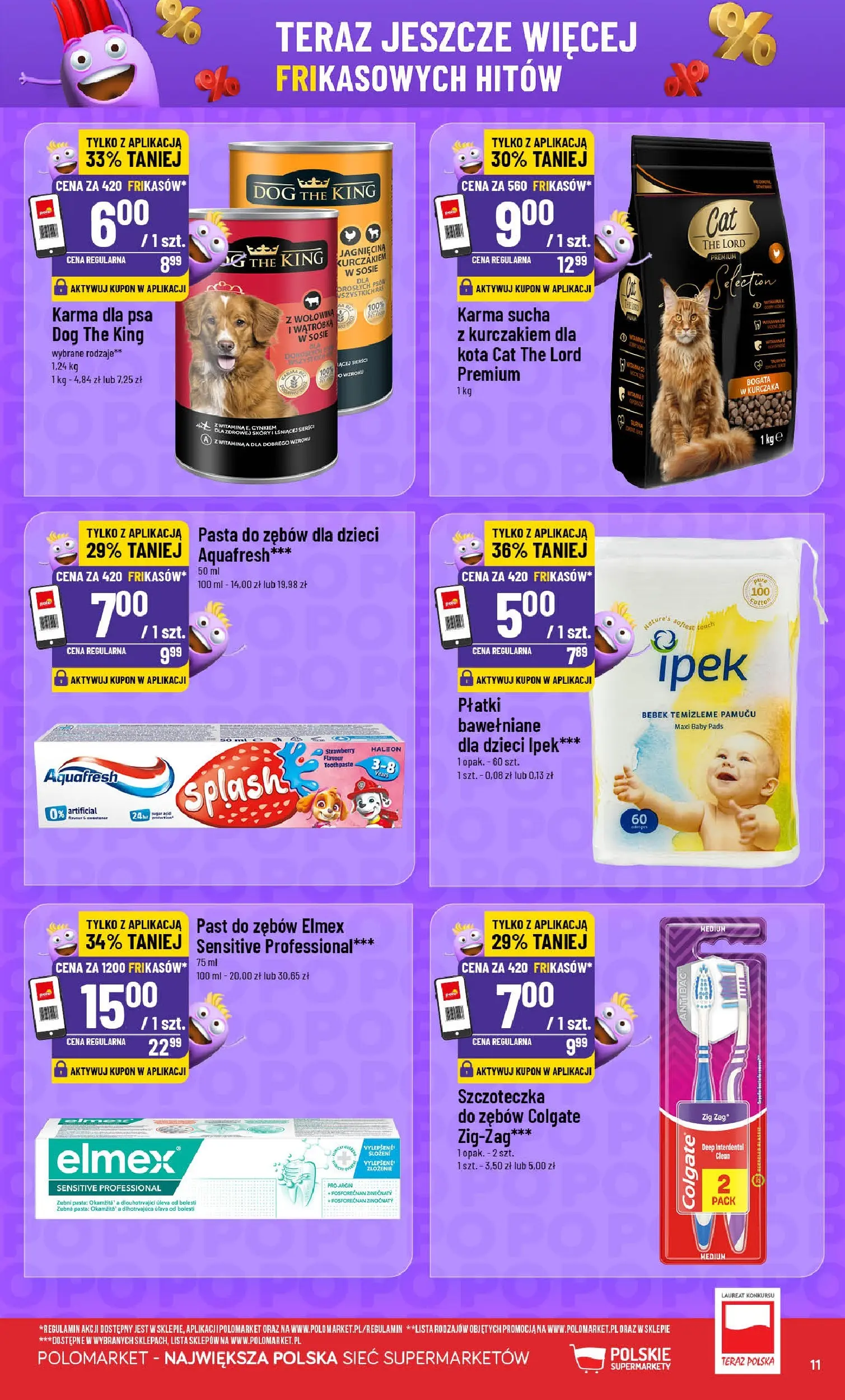 Nowa POLOmarket gazetka od jutra 12.05.2026 | Strona: 11 | Produkty: Jagnięcina, Karma dla psa, Płatki, Pasta do zębów