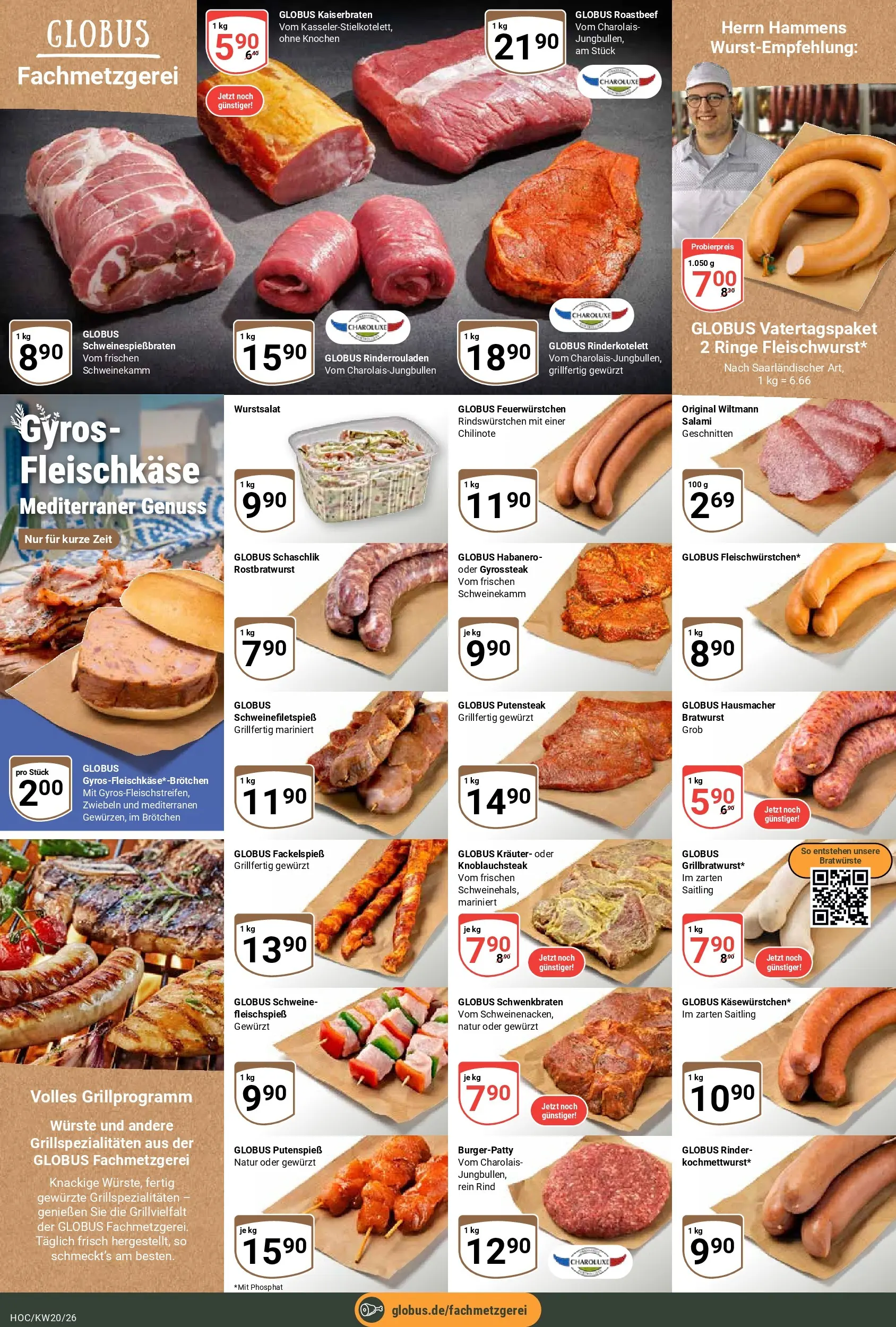 Globus Prospekt Hockenheim	 (ab 10.05.2026) » Angebote online | Seite: 10 | Produkte: Rinderrouladen, Bratwurst, Roastbeef, Salami