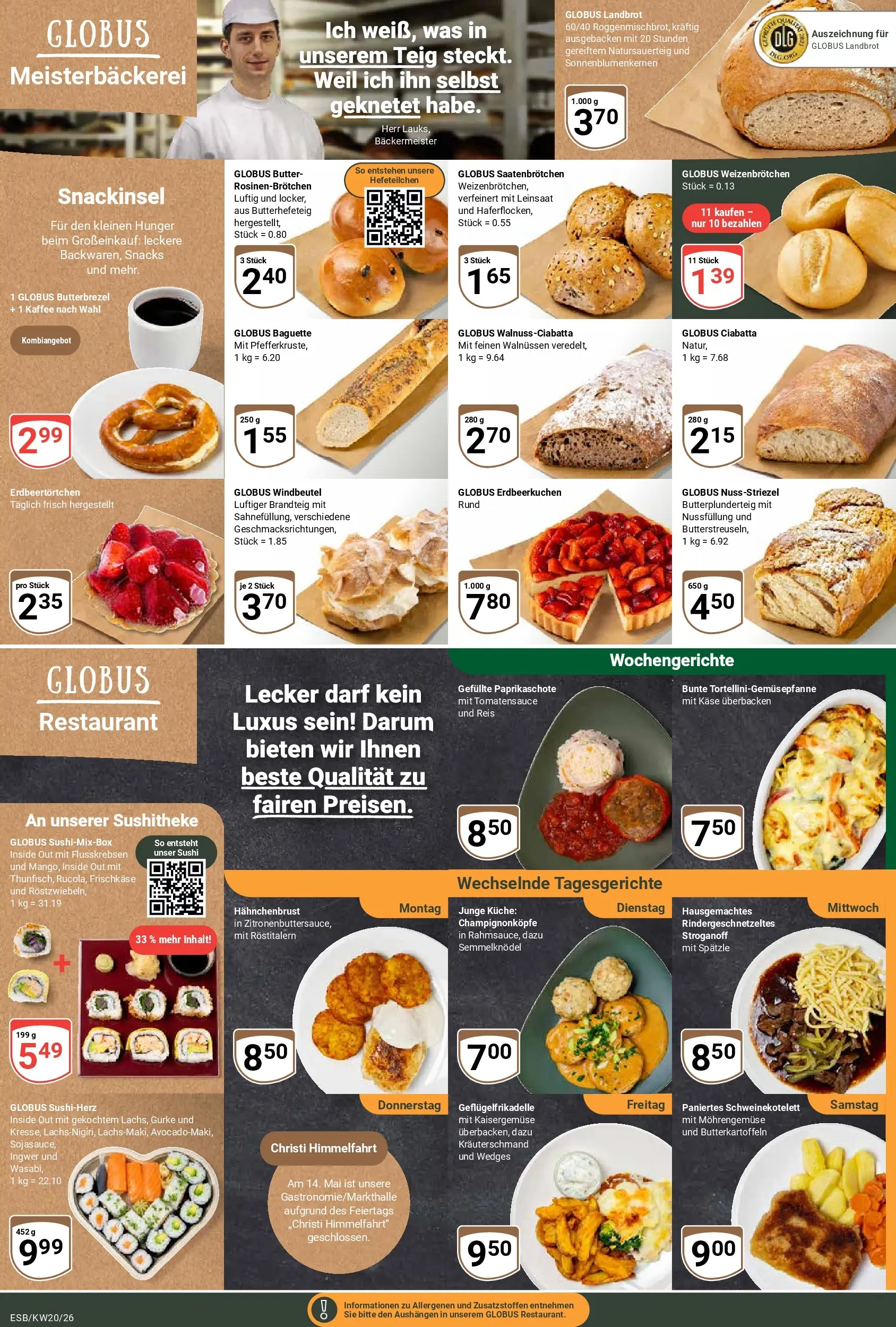 Globus Prospekt Eschborn	 (ab 10.05.2026) » Angebote online | Seite: 9 | Produkte: Kaffee, Küche, Frischkase, Hahnchenbrust