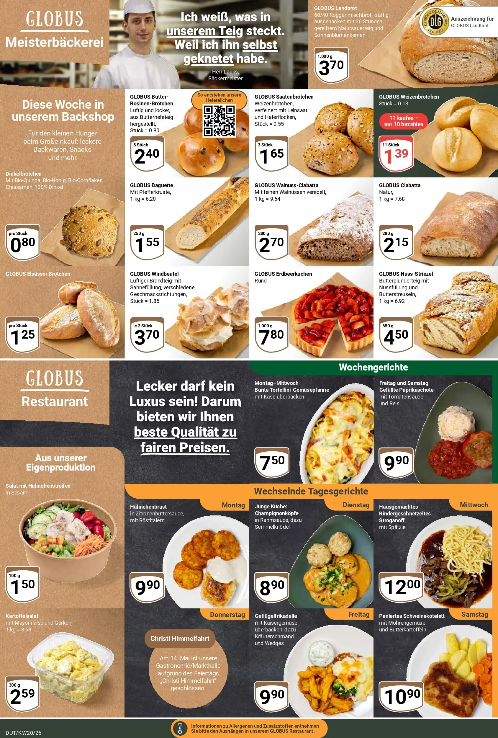 Globus Prospekt Wetzlar-Dutenhofen	 (ab 10.05.2026) » Angebote online | Seite: 9 | Produkte: Butter, Mayonnaise, Reis, Hahnchenbrust