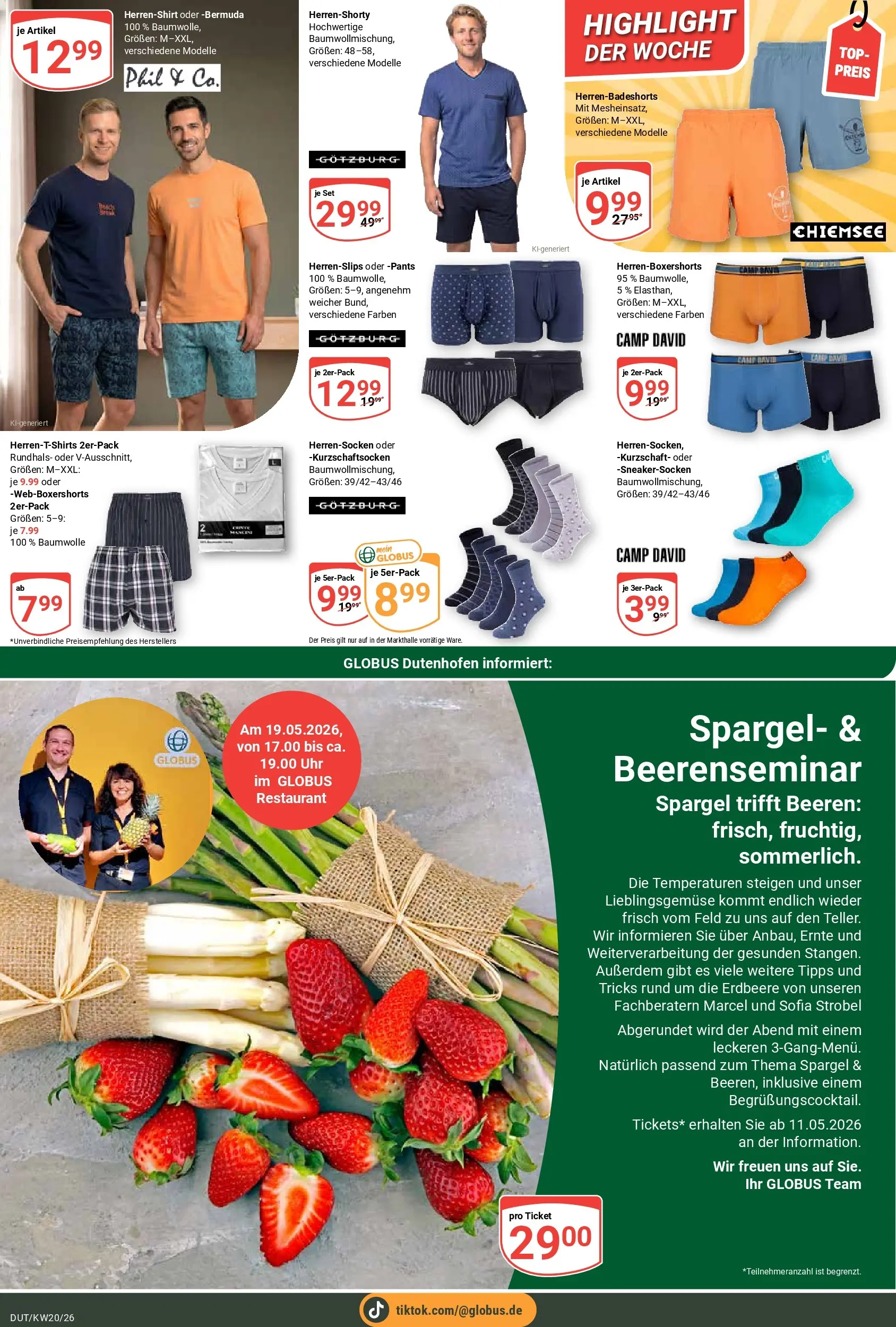 Globus Prospekt Wetzlar-Dutenhofen	 (ab 10.05.2026) » Angebote online | Seite: 25 | Produkte: Bermuda, Spargel, Uhr