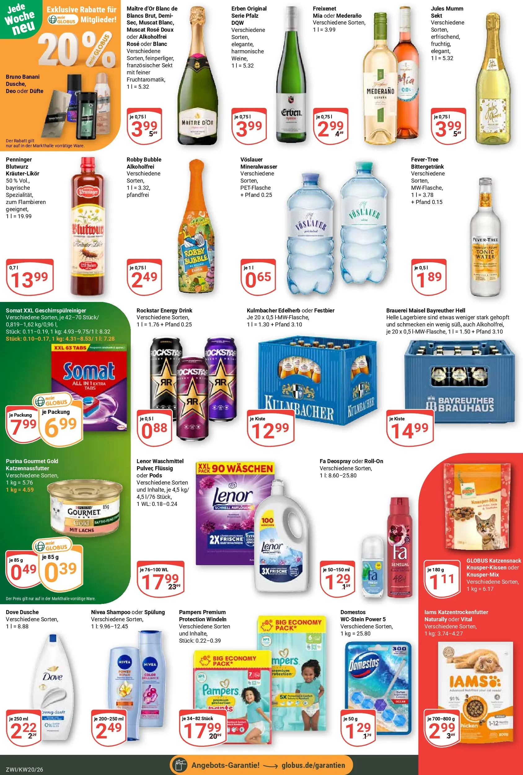 Globus Prospekt Zwickau	 (ab 10.05.2026) » Angebote online | Seite: 7 | Produkte: Rockstar energy, Pampers, Jules mumm, Waschmittel