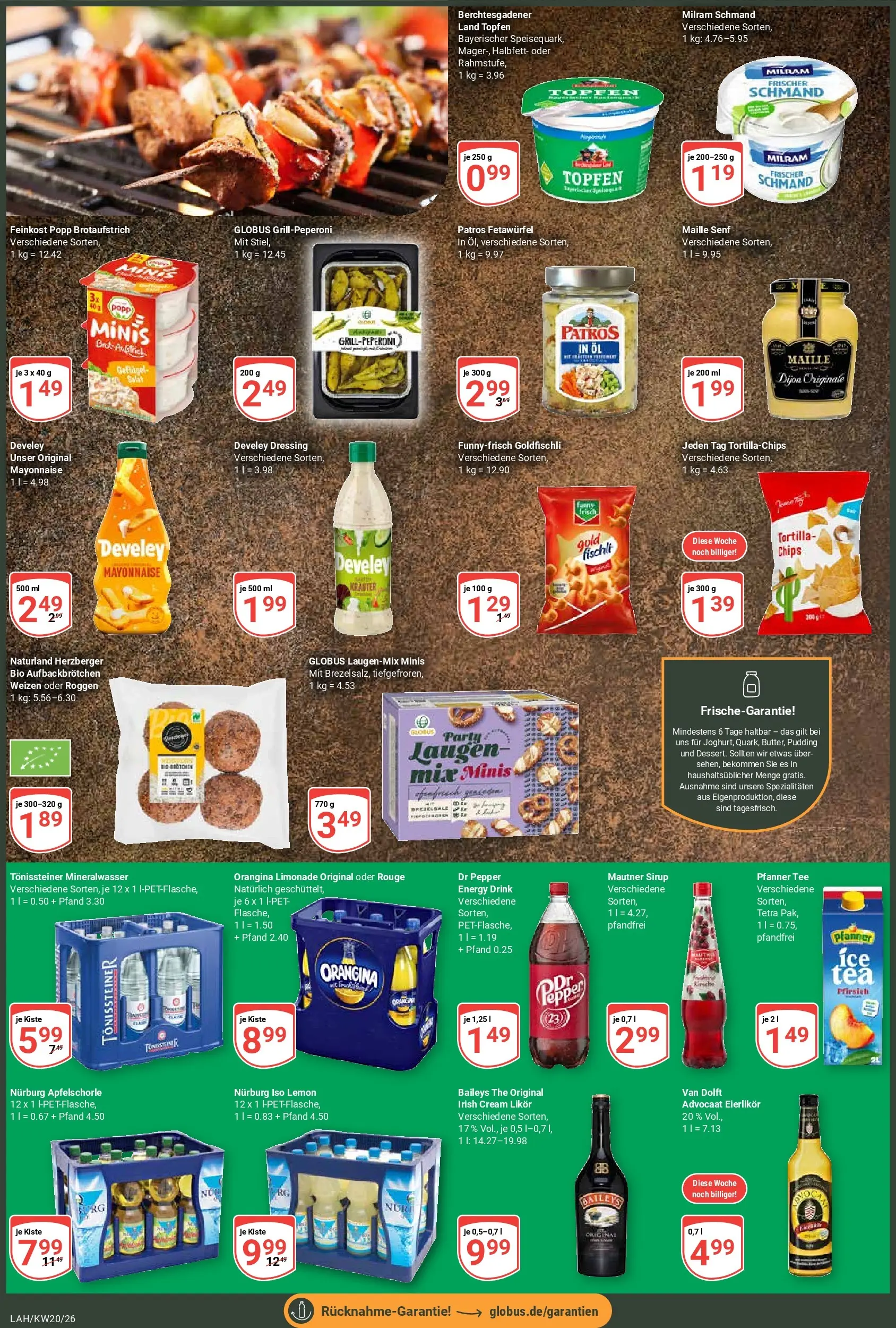 Globus Prospekt Lahnstein	 (ab 10.05.2026) » Angebote online | Seite: 3 | Produkte: Mayonnaise, Milram, Pfirsich, Baileys