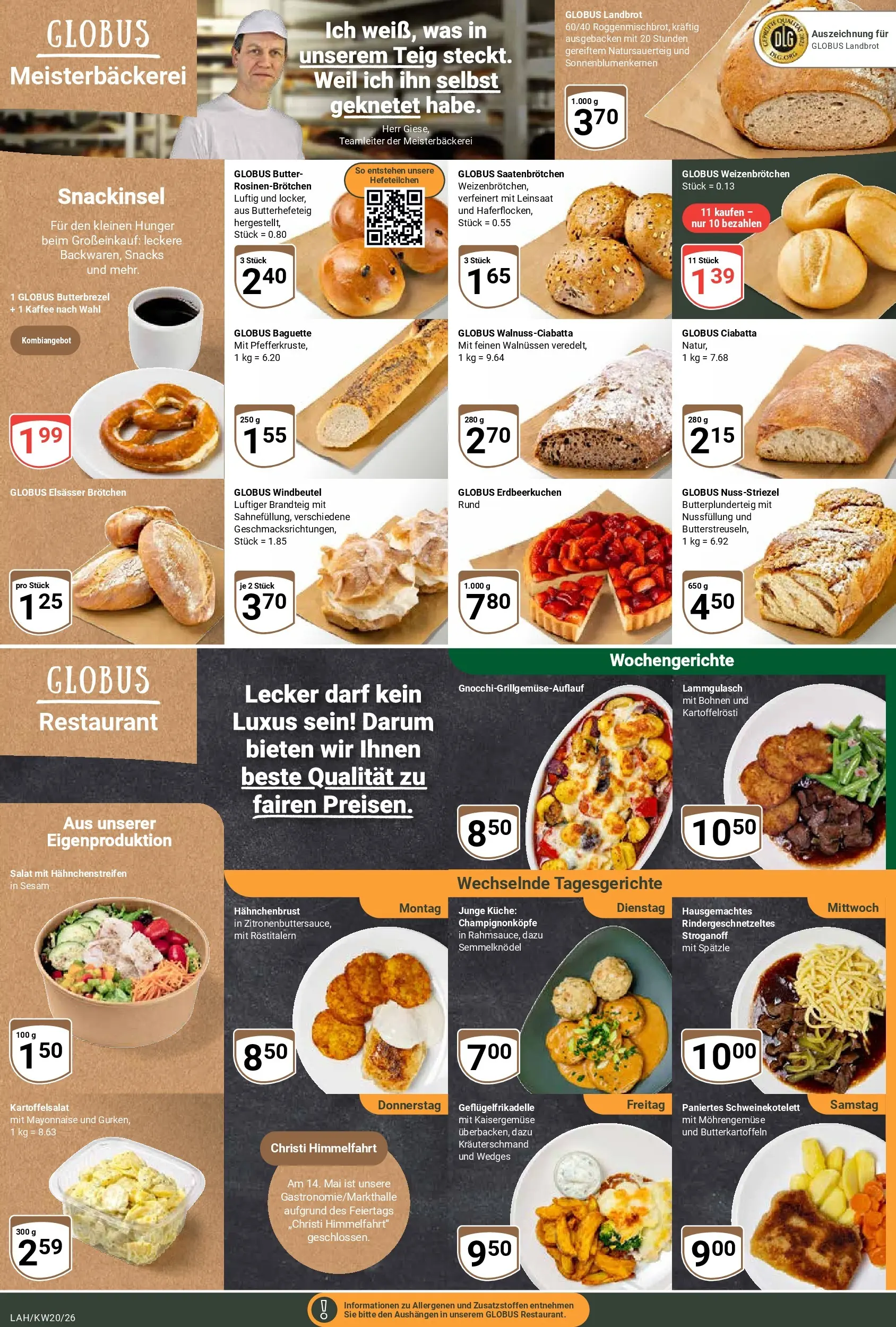 Globus Prospekt Lahnstein	 (ab 10.05.2026) » Angebote online | Seite: 9 | Produkte: Kaffee, Baguette, Mayonnaise, Hahnchenbrust
