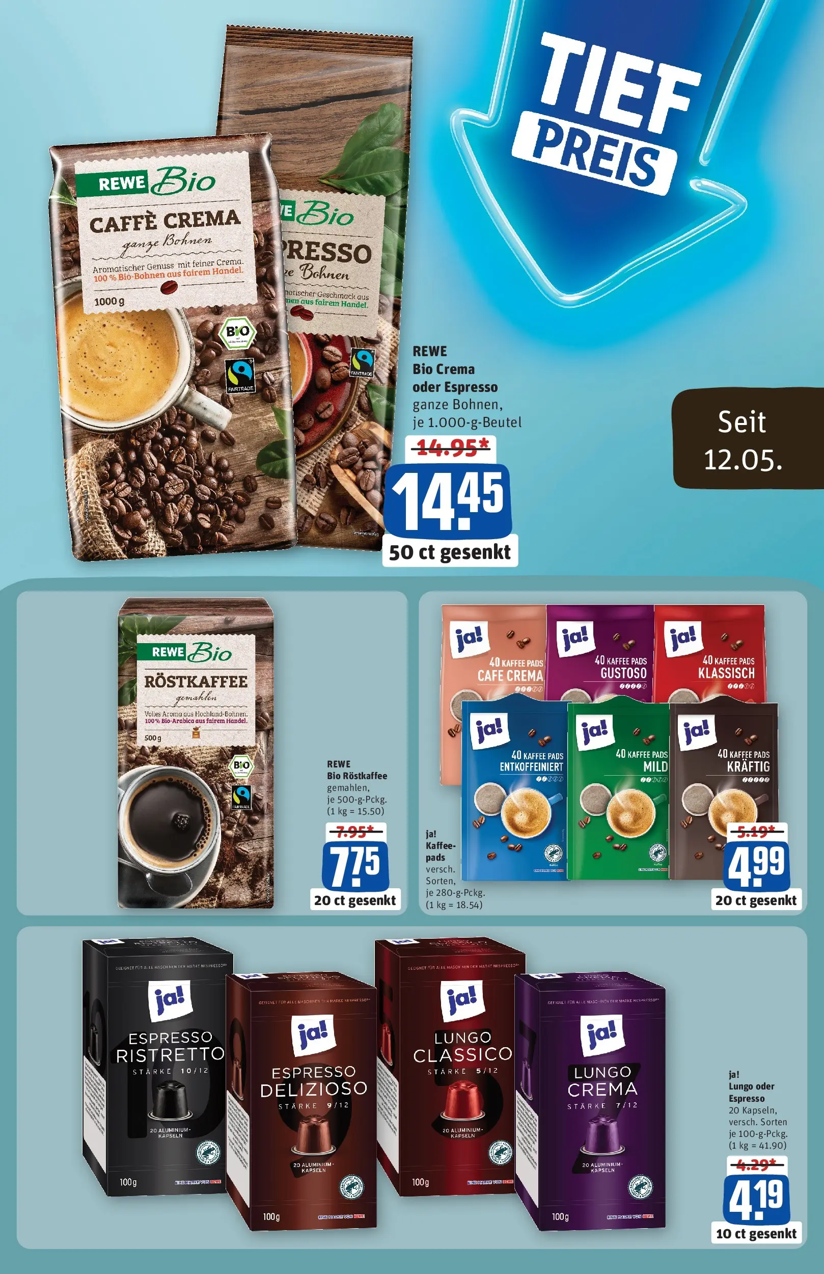 REWE Prospekt ab 10.05.2026 zum Blättern » Angebote | Seite: 3 | Produkte: Hahnchenschenkel, Mineralwasser, Salami, Flocken