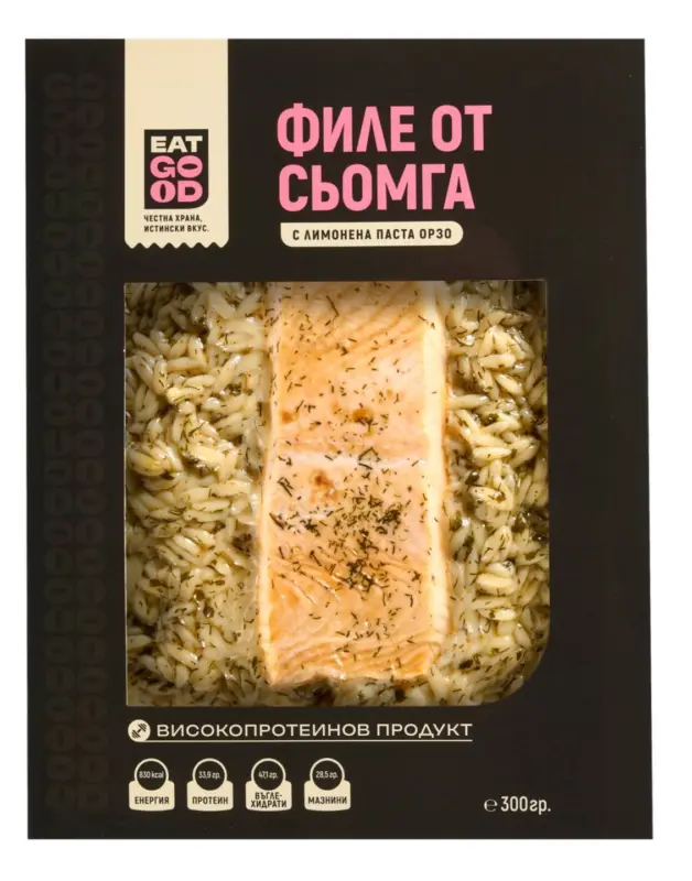 EAT GOOD Филе от сьомга с лимонено орзо