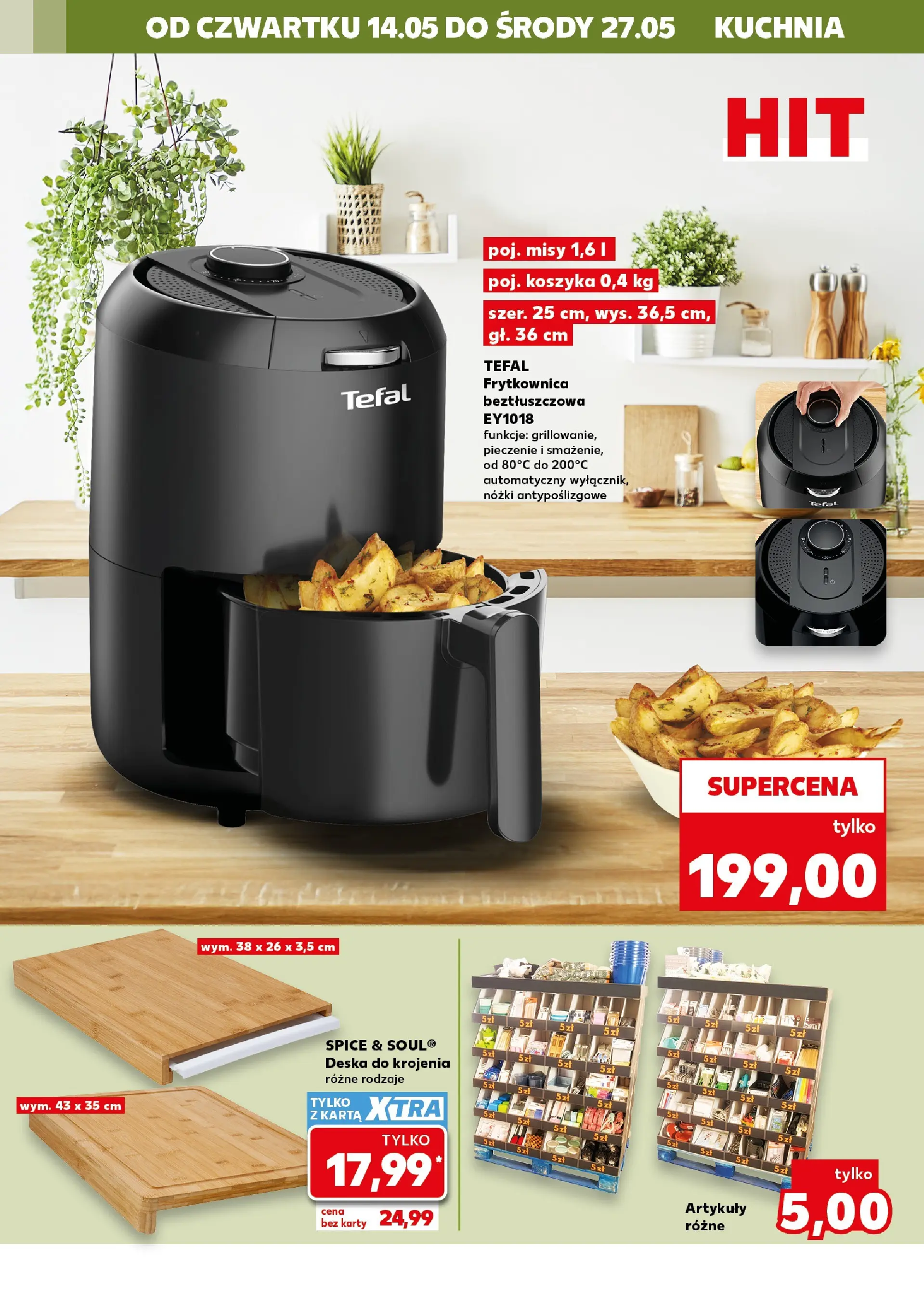 Kaufland gazetka - Złap Okazje od 14.05.2026 - od jutra PDF | Strona: 8 | Produkty: Karta, Frytkownica beztłuszczowa, Deska do krojenia, Tefal