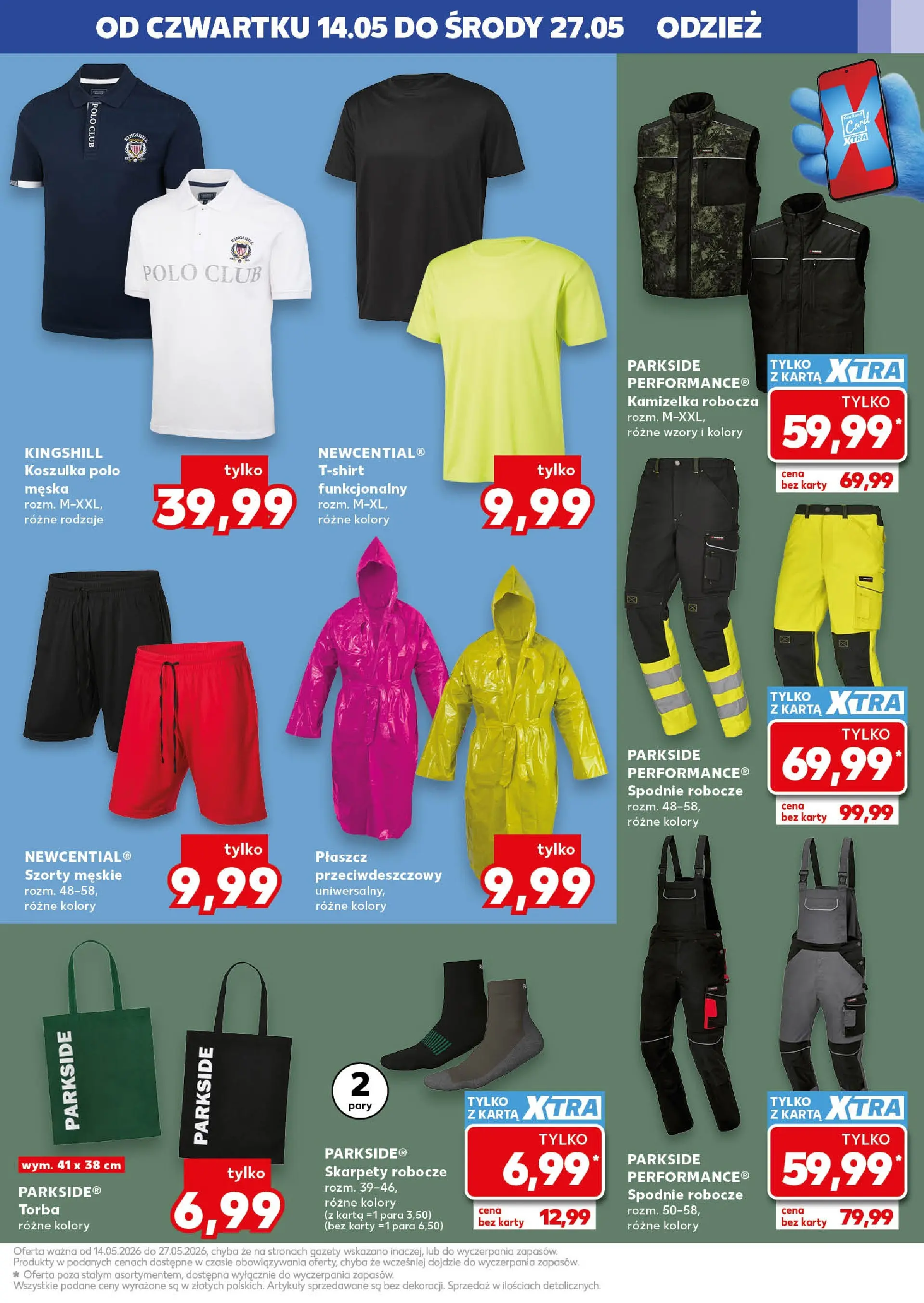 Kaufland gazetka - Złap Okazje od 14.05.2026 - od jutra PDF | Strona: 13 | Produkty: Karta, Spodnie, Skarpety, Torba