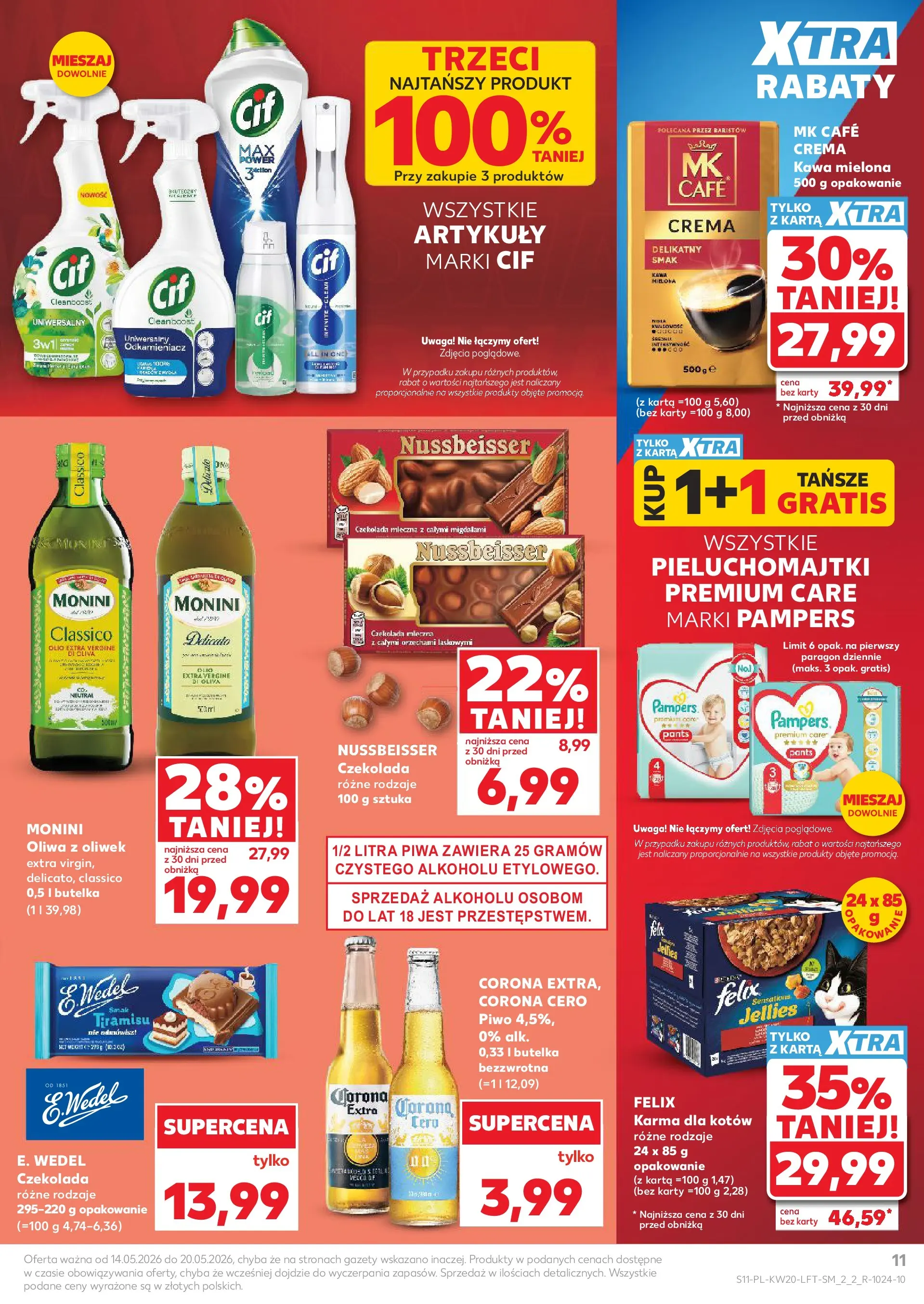 Kaufland - Kaufland Gazetka Tygodnia ważna do 20.05 (13.05.2026) - od jutra | Strona: 11 | Produkty: Karta, Czekolada mleczna, Tiramisu, Pieluchomajtki Kaufland - Kaufland Gazetka Tygodnia ważna do 20.05 od 13.05.2026 - od jutra PDF | Strona: 11 | Produkty: Karta, Czekolada mleczna, Tiramisu, Pieluchomajtki