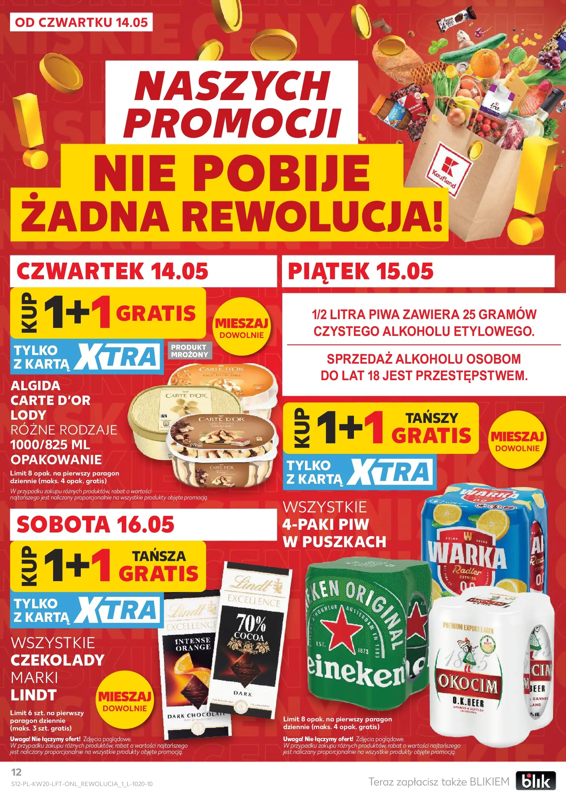 Kaufland - Kaufland Gazetka Tygodnia ważna do 20.05 (13.05.2026) - od jutra | Strona: 12 | Produkty: Karta, Czekolady, Por, Warka Kaufland - Kaufland Gazetka Tygodnia ważna do 20.05 od 13.05.2026 - od jutra PDF | Strona: 12 | Produkty: Karta, Czekolady, Por, Warka