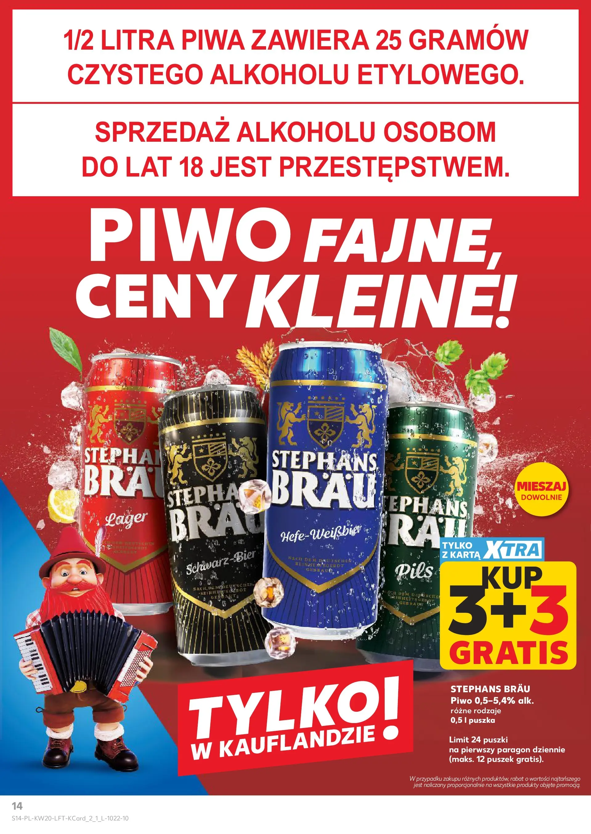 Kaufland - Kaufland Gazetka Tygodnia ważna do 20.05 (13.05.2026) - od jutra | Strona: 14 | Produkty: Karta, Piwo Kaufland - Kaufland Gazetka Tygodnia ważna do 20.05 od 13.05.2026 - od jutra PDF | Strona: 14 | Produkty: Karta, Piwo