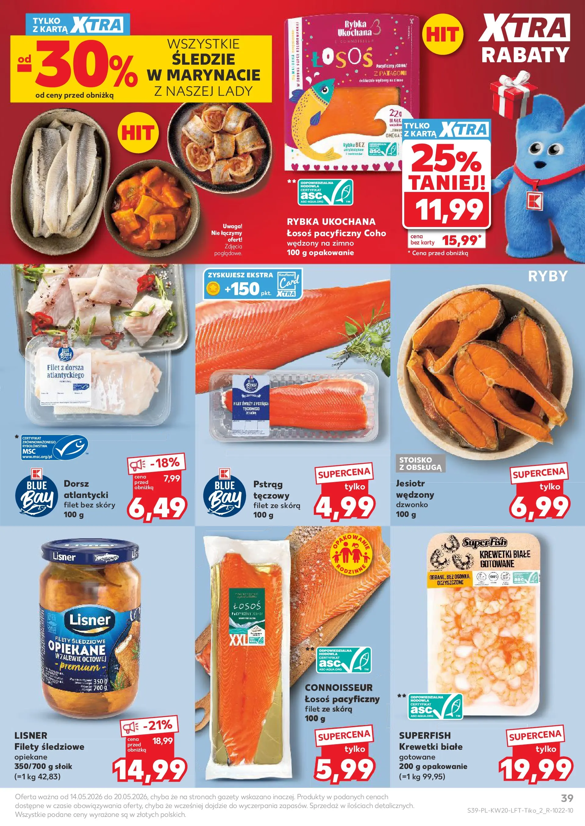 Kaufland - Kaufland Gazetka Tygodnia ważna do 20.05 (13.05.2026) - od jutra | Strona: 39 | Produkty: Filet z dorsza, Krewetki, Dorsz, Krewetki białe Kaufland - Kaufland Gazetka Tygodnia ważna do 20.05 od 13.05.2026 - od jutra PDF | Strona: 39 | Produkty: Filet z dorsza, Krewetki, Dorsz, Krewetki białe