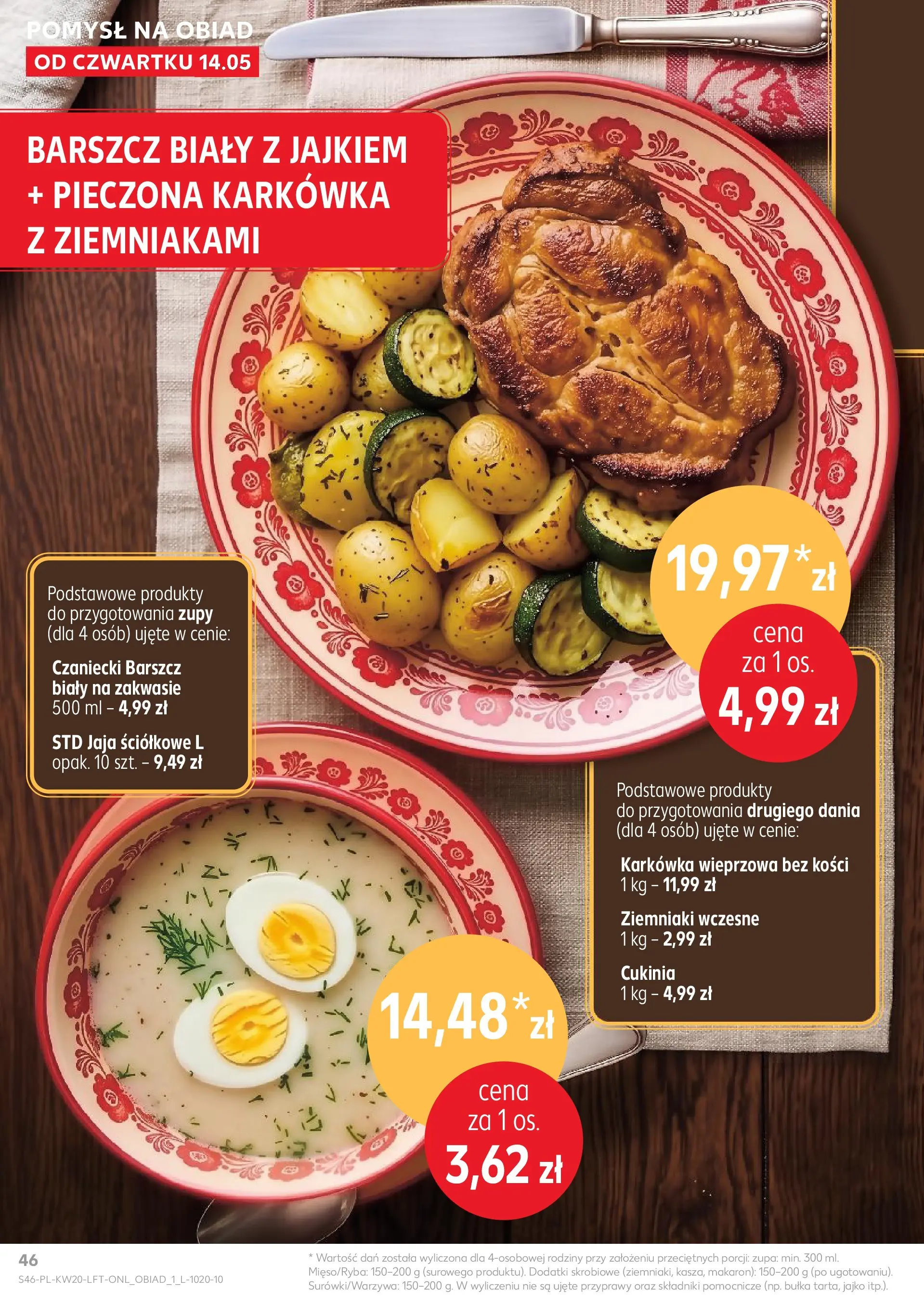 Kaufland - Kaufland Gazetka Tygodnia ważna do 20.05 (13.05.2026) - od jutra | Strona: 46 | Produkty: Karkówka, Karkówka wieprzowa, Zupa, Jaja Kaufland - Kaufland Gazetka Tygodnia ważna do 20.05 od 13.05.2026 - od jutra PDF | Strona: 46 | Produkty: Karkówka, Karkówka wieprzowa, Zupa, Jaja