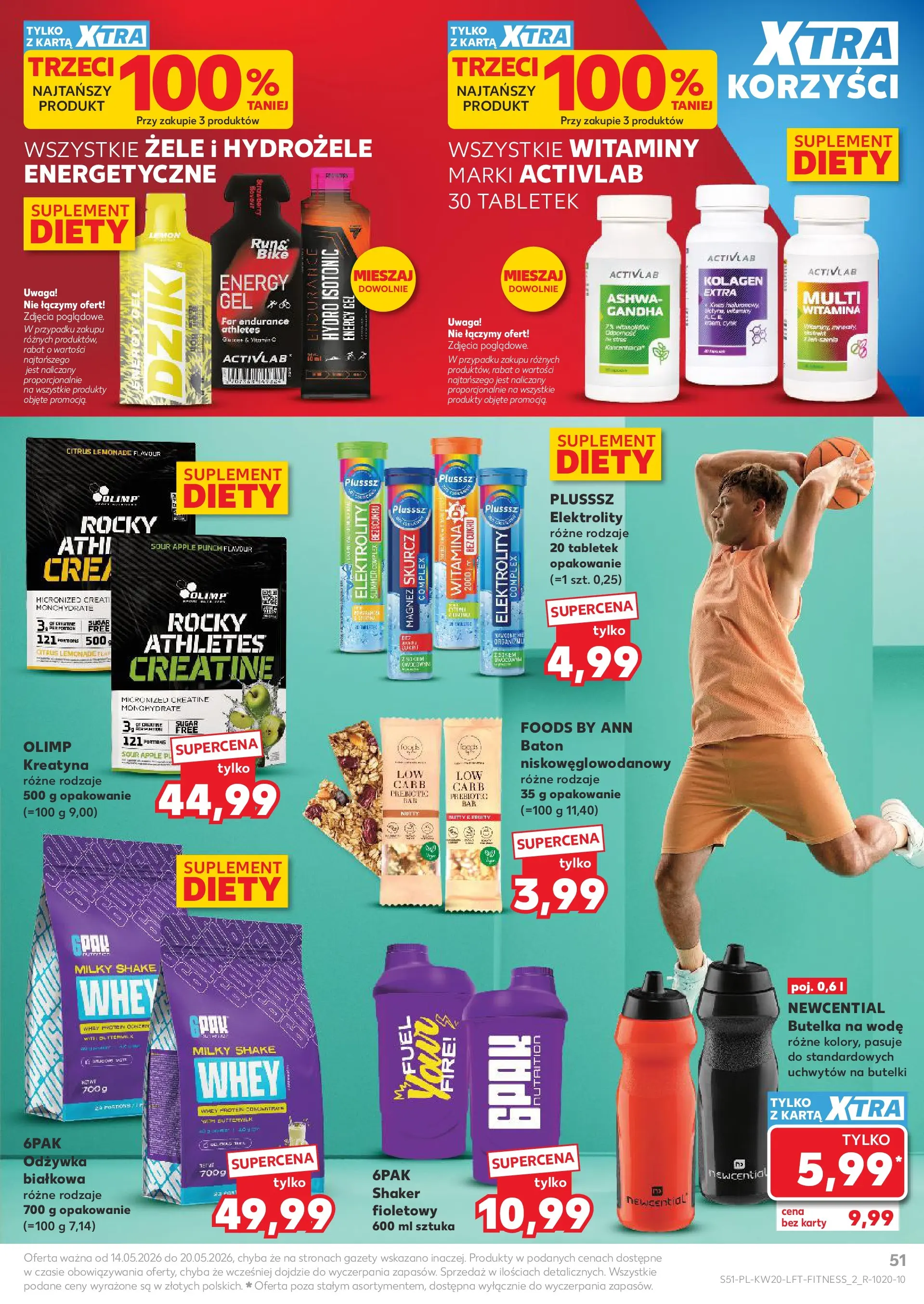 Kaufland - Kaufland Gazetka Tygodnia ważna do 20.05 (13.05.2026) - od jutra | Strona: 51 | Produkty: Karta, Baton, Odżywka Kaufland - Kaufland Gazetka Tygodnia ważna do 20.05 od 13.05.2026 - od jutra PDF | Strona: 51 | Produkty: Karta, Baton, Odżywka