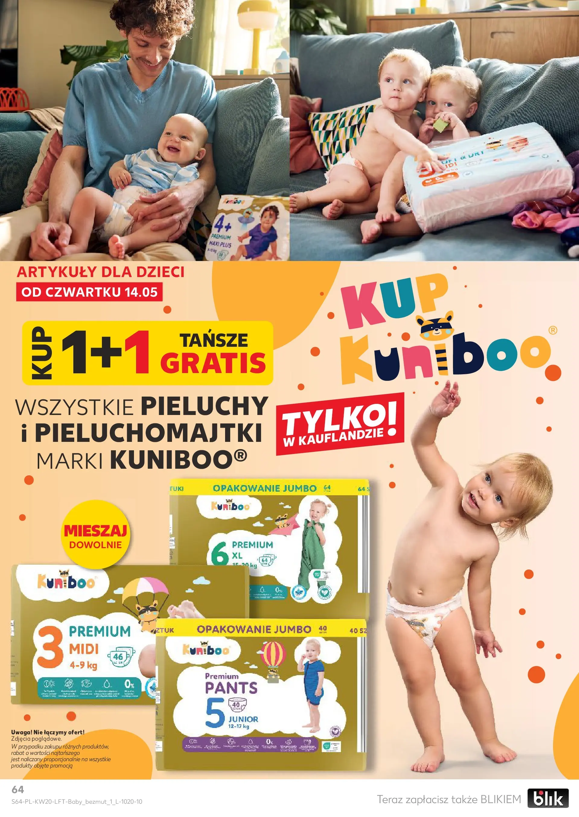 Kaufland - Kaufland Gazetka Tygodnia ważna do 20.05 (13.05.2026) - od jutra | Strona: 64 | Produkty: Pieluchomajtki Kaufland - Kaufland Gazetka Tygodnia ważna do 20.05 od 13.05.2026 - od jutra PDF | Strona: 64 | Produkty: Pieluchomajtki