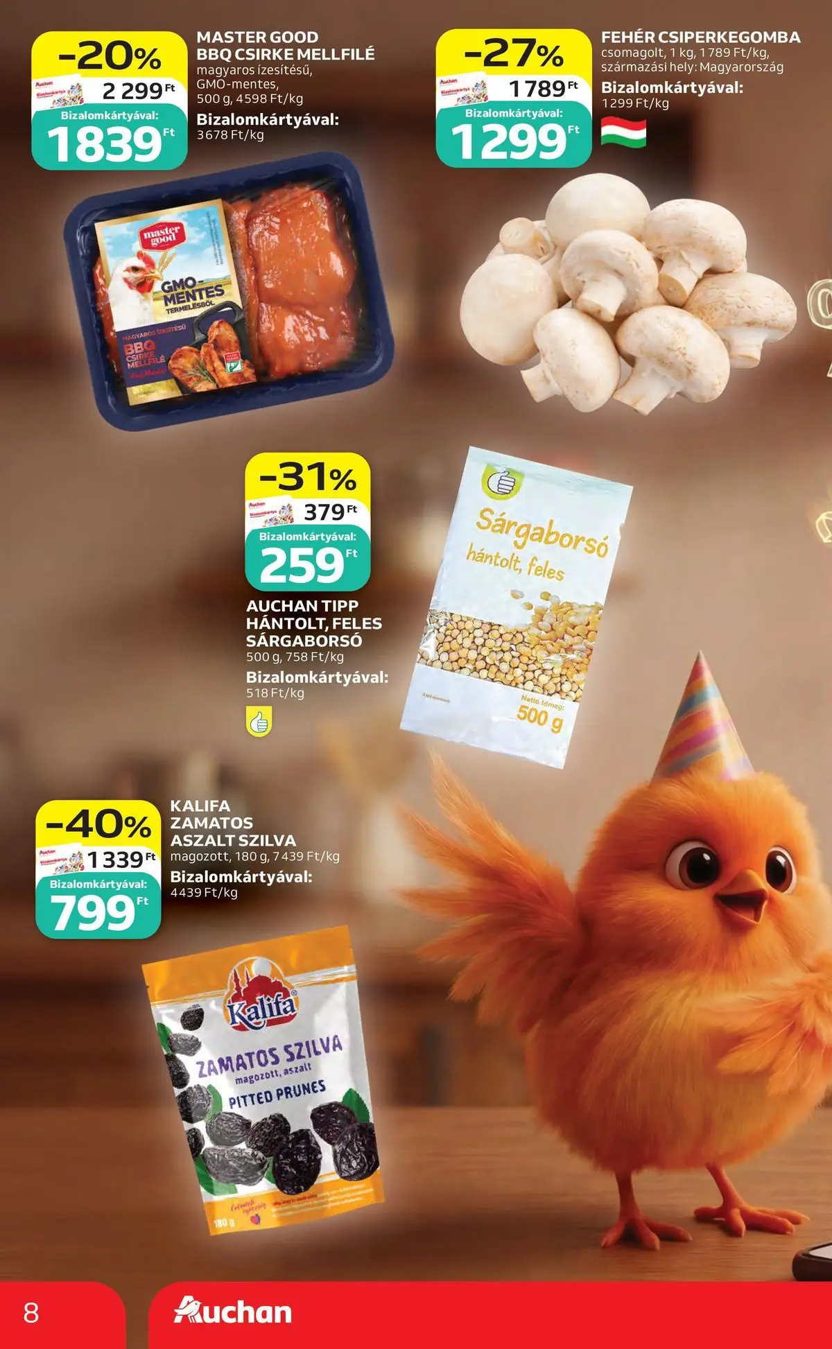 Akciós újság új Auchan - 2026.05.14. -tól/töl ⏳ | Oldal: 8 Auchan akciós újság Székesfehérvár - 2026.05.14. -tól/töl > akció, lapozható szórólap 🛍️ | Oldal: 8