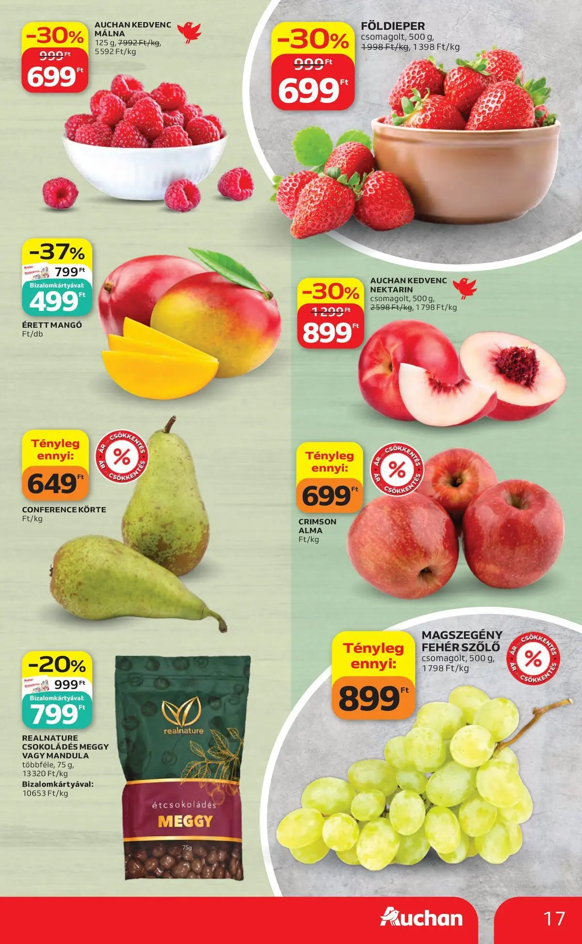 Akciós újság új Auchan - 2026.05.14. -tól/töl ⏳ | Oldal: 17 Auchan akciós újság Székesfehérvár - 2026.05.14. -tól/töl > akció, lapozható szórólap 🛍️ | Oldal: 17