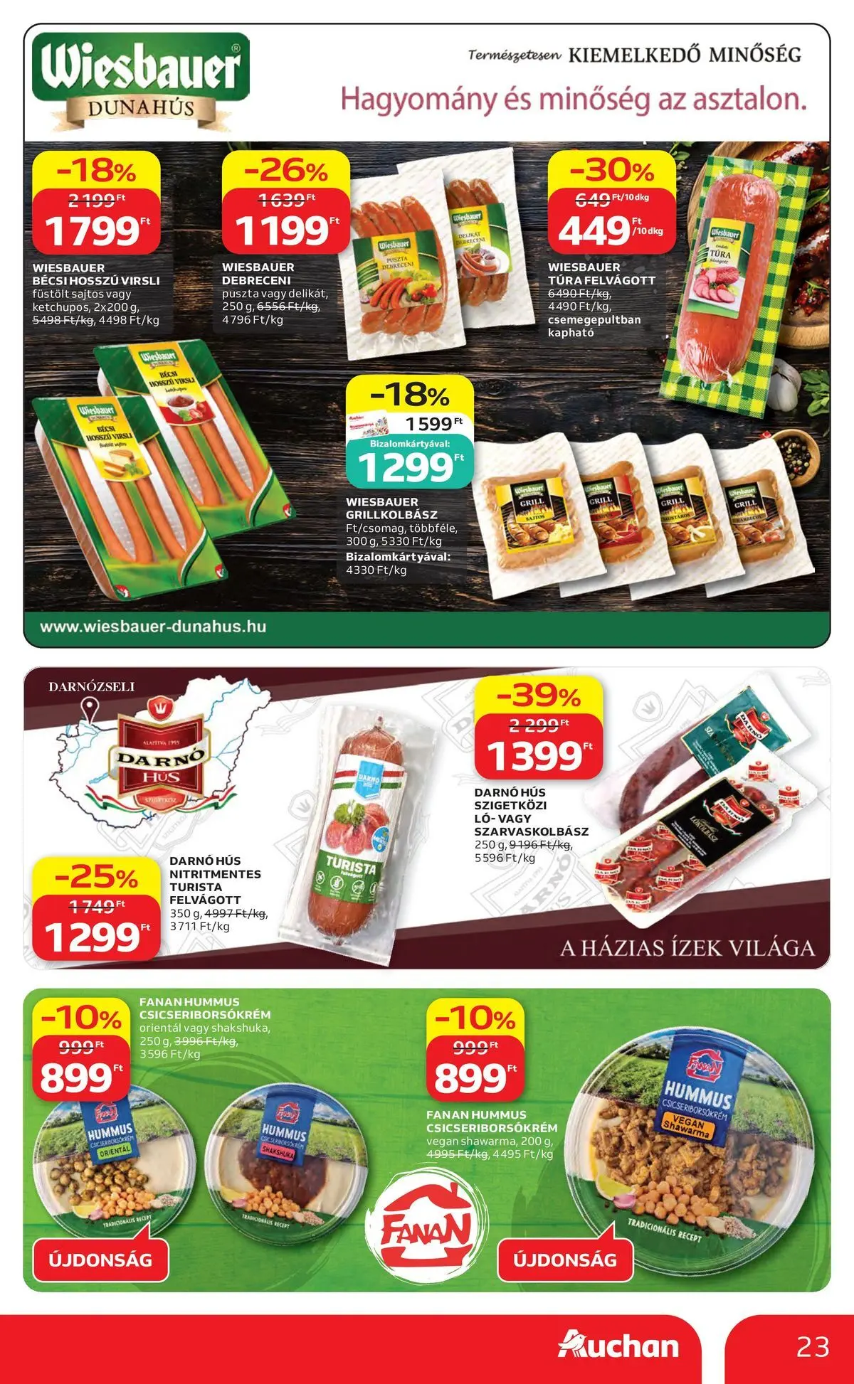 Akciós újság új Auchan - 2026.05.14. -tól/töl ⏳ | Oldal: 23 Auchan akciós újság Székesfehérvár - 2026.05.14. -tól/töl > akció, lapozható szórólap 🛍️ | Oldal: 23