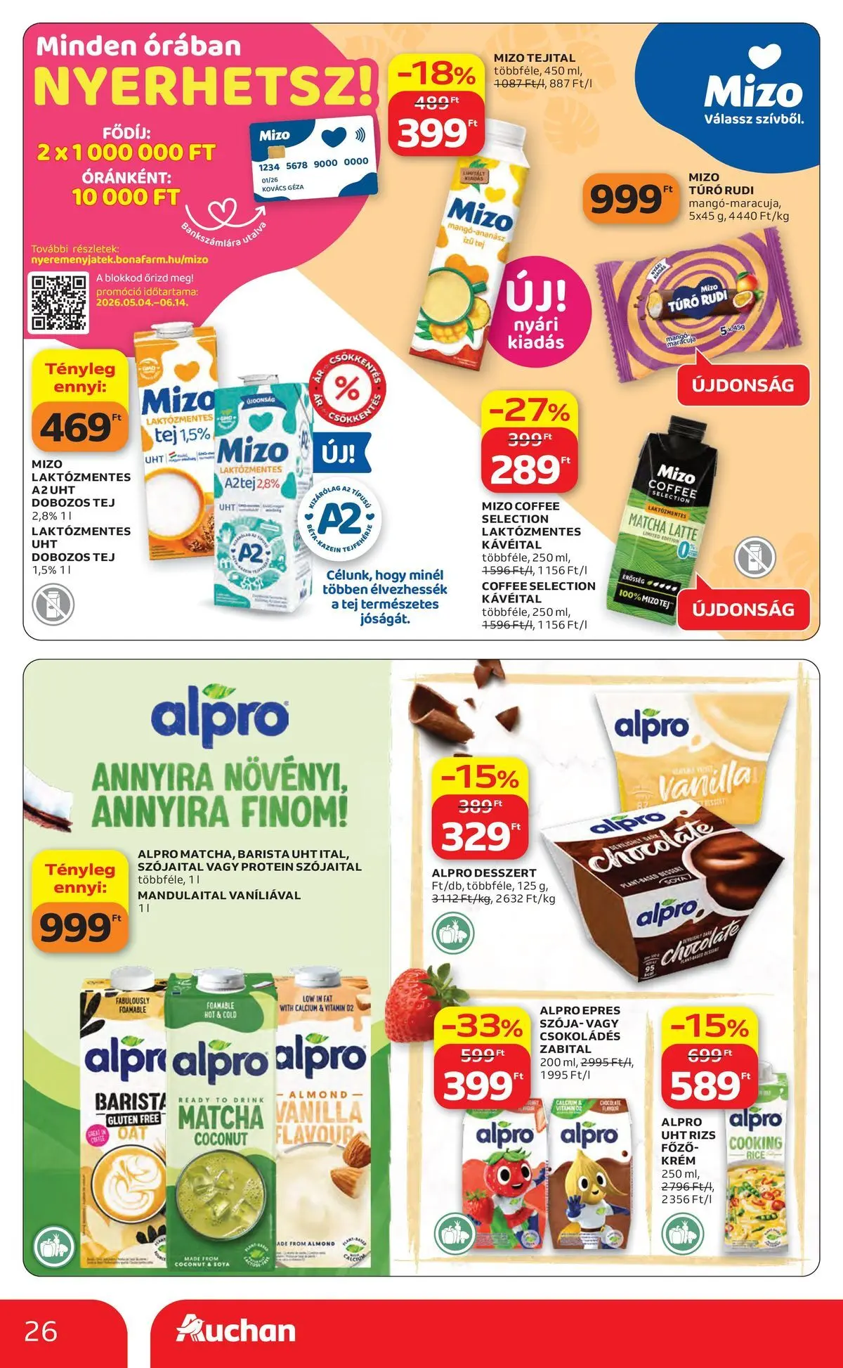 Akciós újság új Auchan - 2026.05.14. -tól/töl ⏳ | Oldal: 26 Auchan akciós újság Székesfehérvár - 2026.05.14. -tól/töl > akció, lapozható szórólap 🛍️ | Oldal: 26