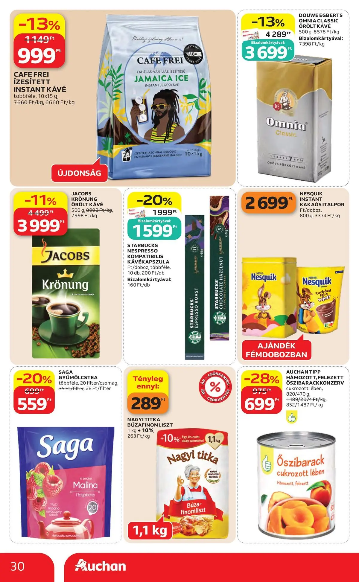 Akciós újság új Auchan - 2026.05.14. -tól/töl ⏳ | Oldal: 30 Auchan akciós újság Székesfehérvár - 2026.05.14. -tól/töl > akció, lapozható szórólap 🛍️ | Oldal: 30