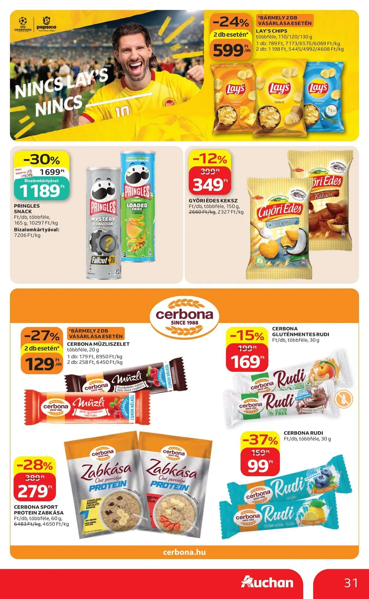 Akciós újság új Auchan - 2026.05.14. -tól/töl ⏳ | Oldal: 31 Auchan akciós újság Székesfehérvár - 2026.05.14. -tól/töl > akció, lapozható szórólap 🛍️ | Oldal: 31