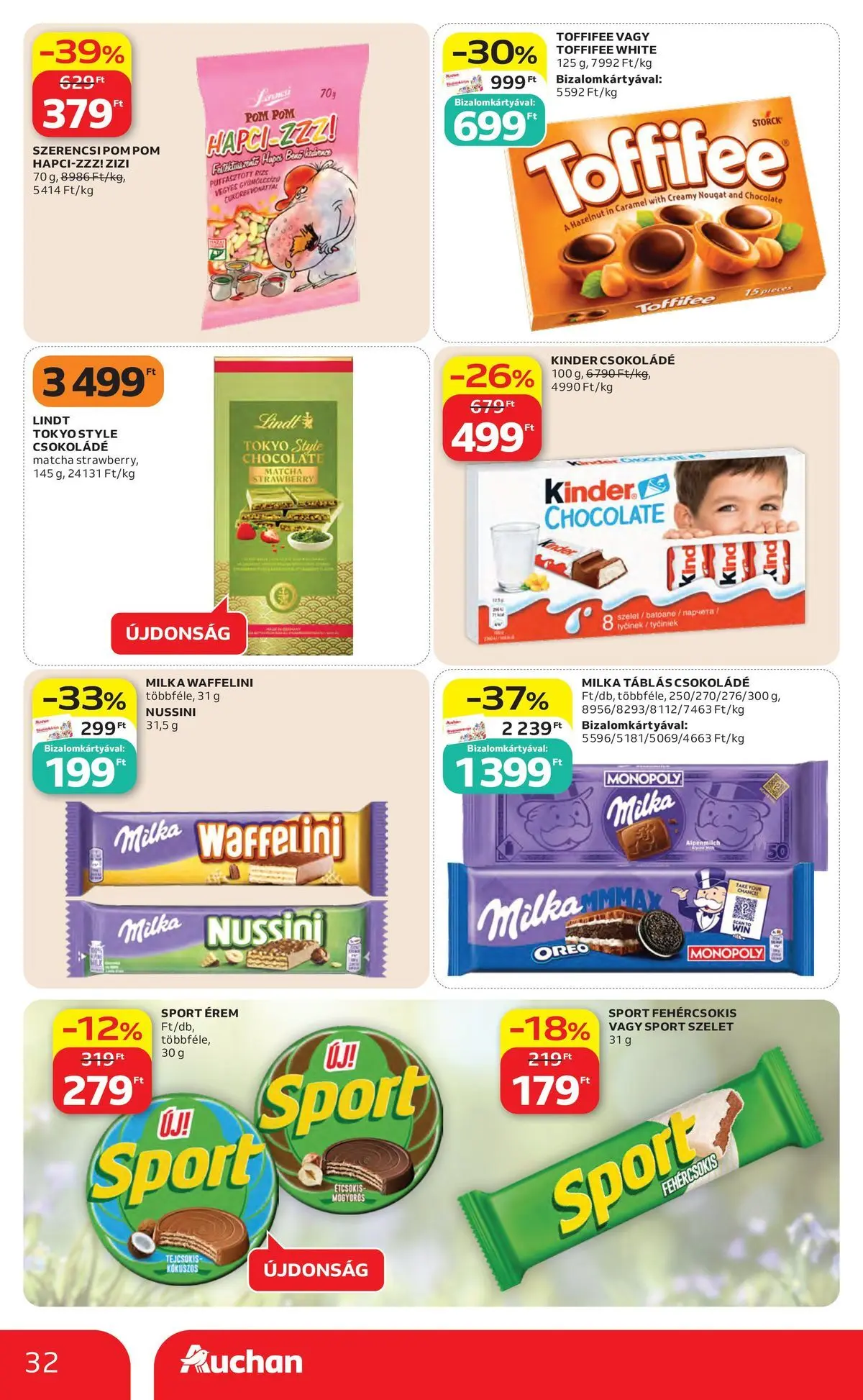 Akciós újság új Auchan - 2026.05.14. -tól/töl ⏳ | Oldal: 32 Auchan akciós újság Székesfehérvár - 2026.05.14. -tól/töl > akció, lapozható szórólap 🛍️ | Oldal: 32