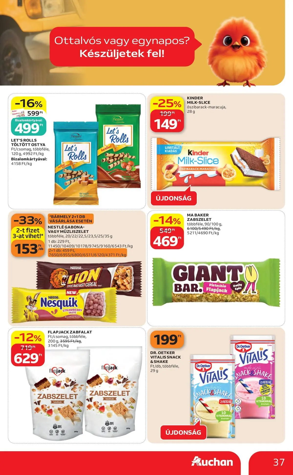 Akciós újság új Auchan - 2026.05.14. -tól/töl ⏳ | Oldal: 37 Auchan akciós újság Székesfehérvár - 2026.05.14. -tól/töl > akció, lapozható szórólap 🛍️ | Oldal: 37