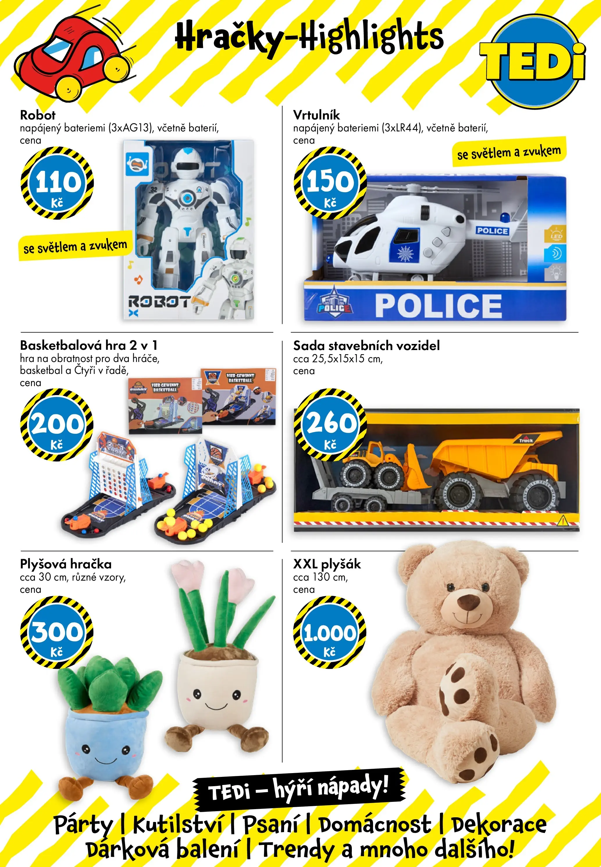 TEDi aktuální leták od 20.05.2026 - akční nabídka | Strana: 6 | Produkty: Robot, Police, Plyšák, Dekorace