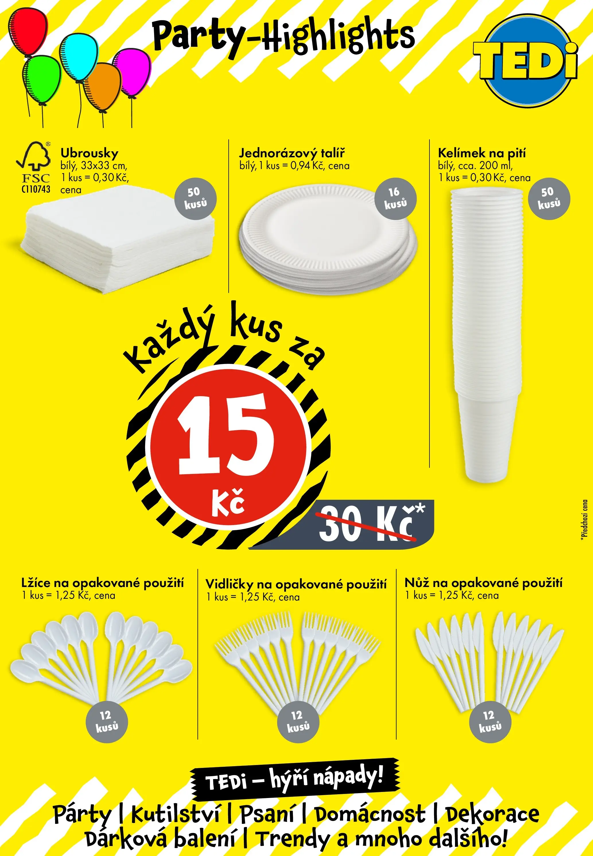 TEDi aktuální leták od 20.05.2026 - akční nabídka | Strana: 9 | Produkty: Lžíce, Talíř, Nůž, Dekorace