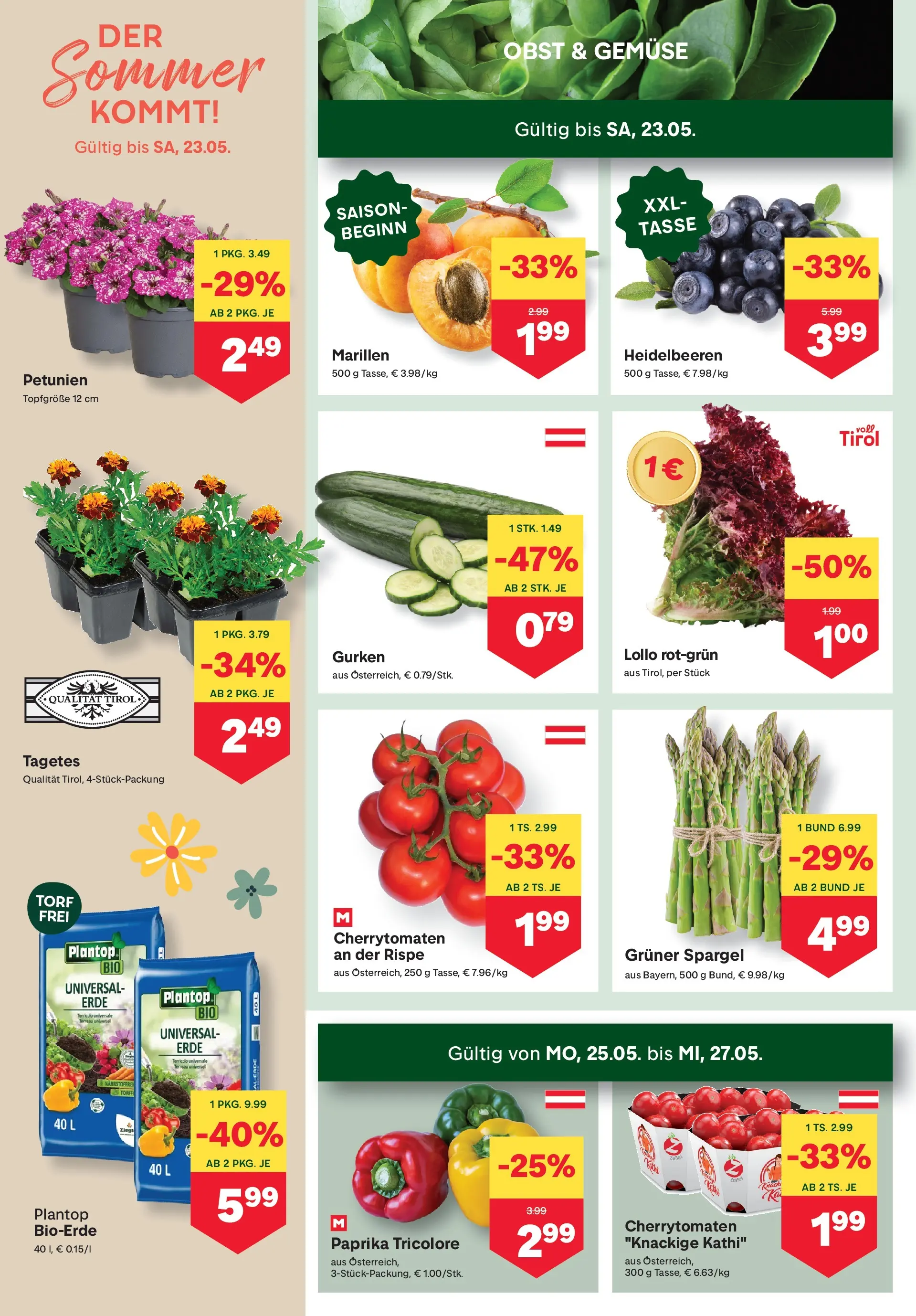 MPREIS Velden von 20.05.2026 - Aktuelle Angebote | Seite: 2 | Produkte: Gurken, Gemüse, Obst