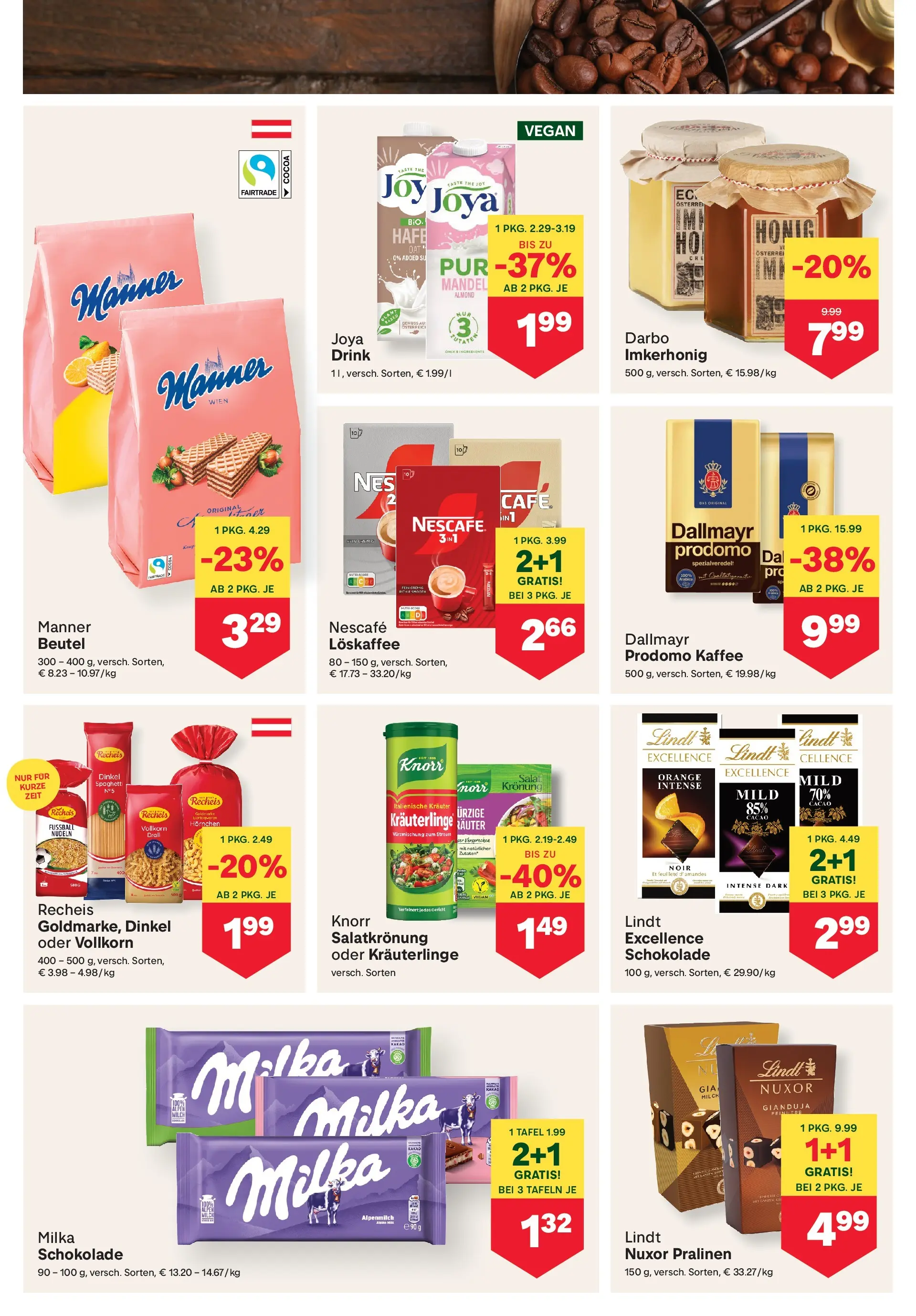 MPREIS Velden von 20.05.2026 - Aktuelle Angebote | Seite: 6 | Produkte: Salat, Kaffee, Schokolade, Nudeln