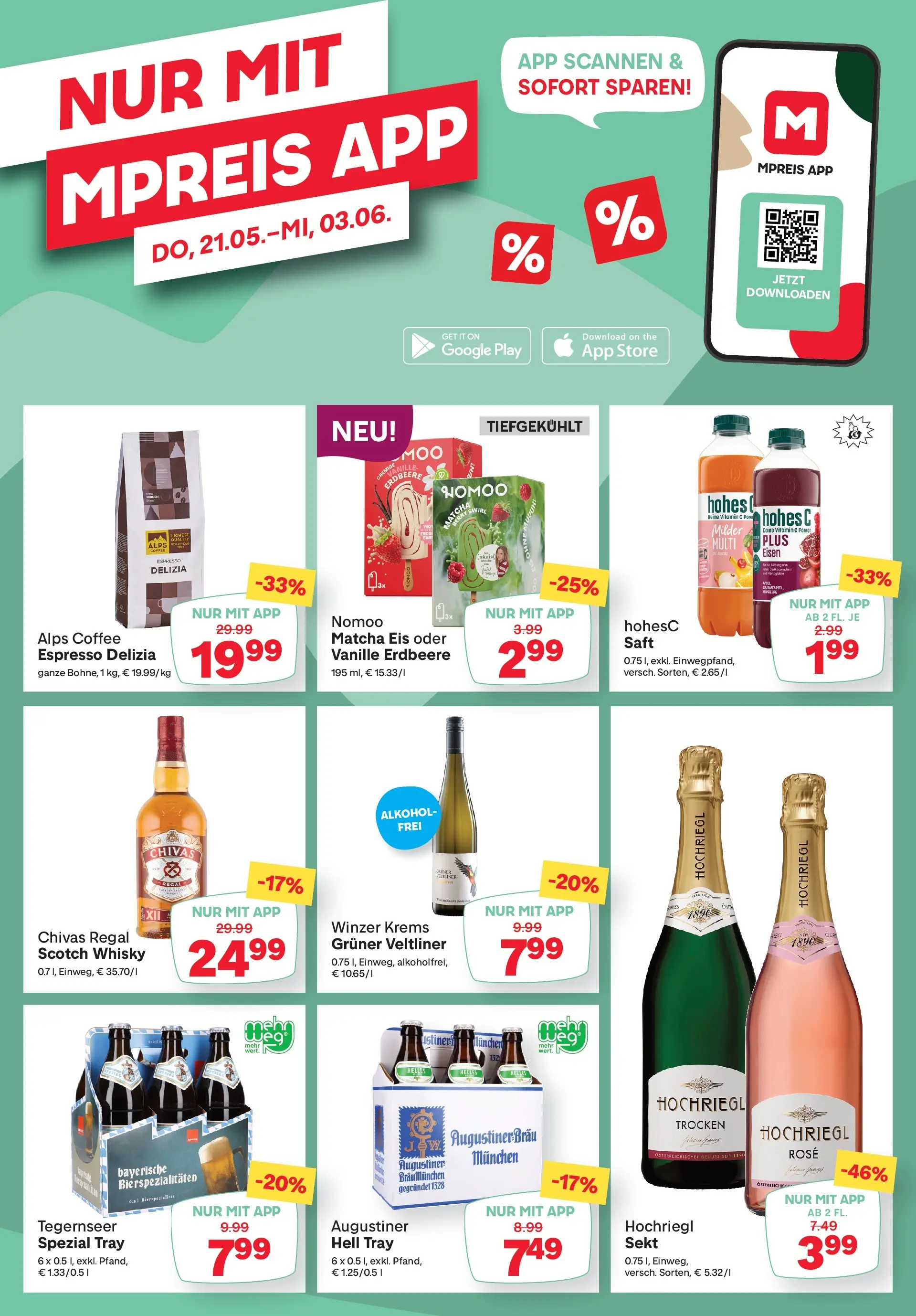 MPREIS Velden von 20.05.2026 - Aktuelle Angebote | Seite: 14 | Produkte: Eis, Regal, Saft