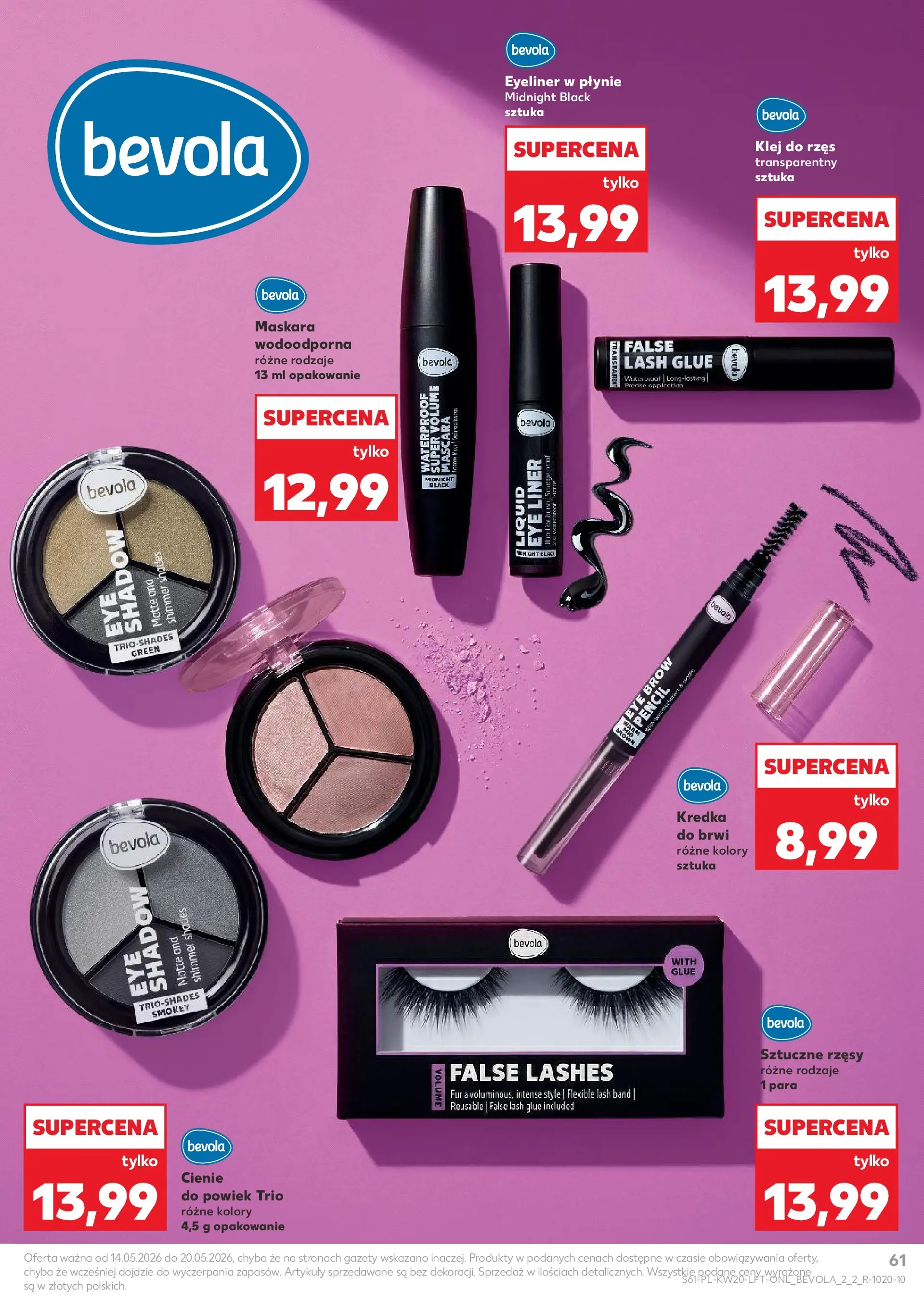 Kaufland - Kaufland Gazetka Tygodnia ważna do 20.05 (13.05.2026) - od jutra | Strona: 61 | Produkty: Maskara, Cienie do powiek, Eyeliner, Sztuczne rzęsy Kaufland - Kaufland Gazetka Tygodnia ważna do 20.05 od 13.05.2026 - od jutra PDF | Strona: 61 | Produkty: Maskara, Cienie do powiek, Eyeliner, Sztuczne rzęsy