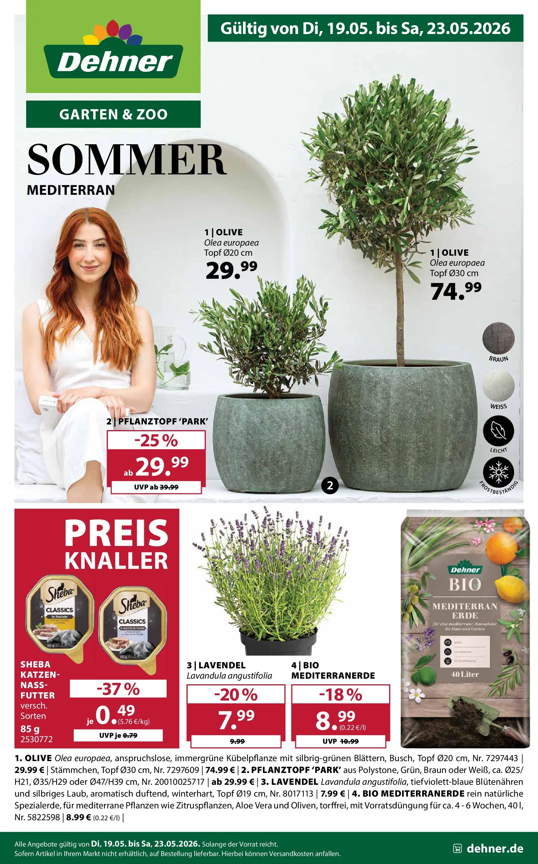 Dehner - Dehner: Garten & Zoo (ab 18.05.2026) zum Blättern | Seite: 1 | Produkte: Sheba, Lavendel
