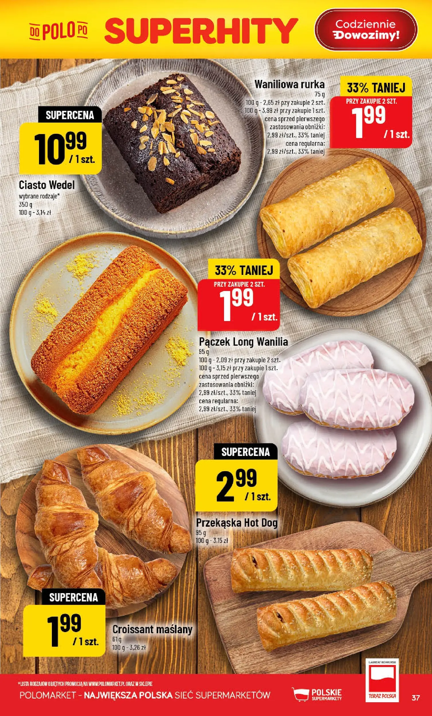 Nowa POLOmarket gazetka od jutra 13.05.2026 | Strona: 37 | Produkty: Ciasto