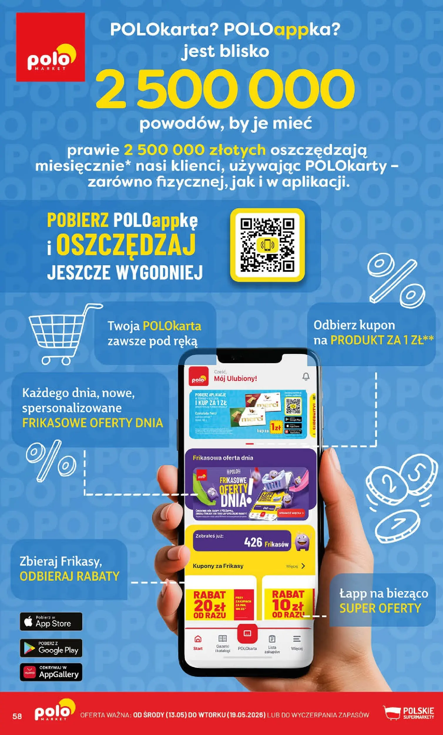 Nowa POLOmarket gazetka od jutra 13.05.2026 | Strona: 58 | Produkty: Merci