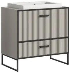 Waschtischkombi Bagno Kaschmir/Schwarz