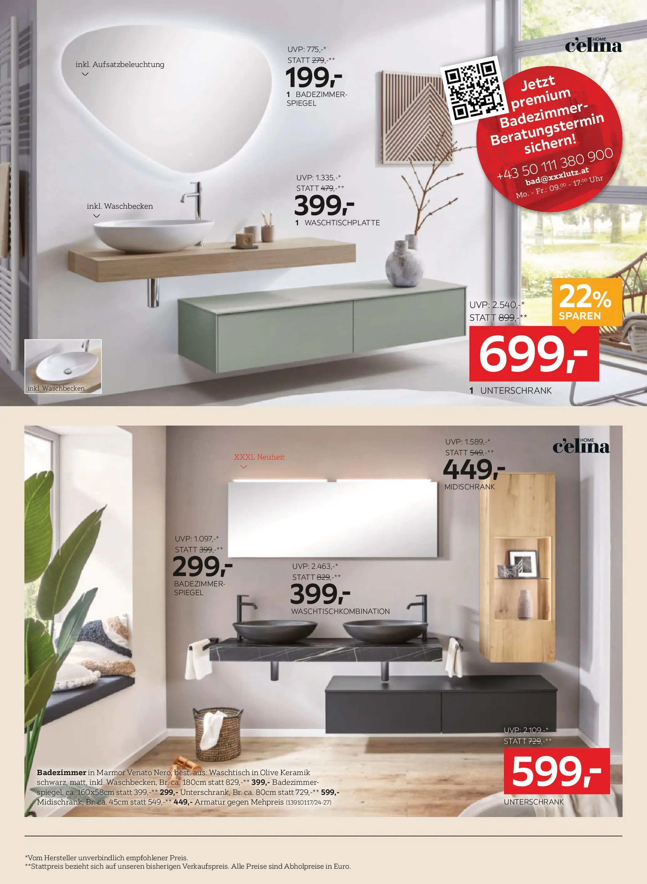 XXXLutz - Küchen von 26.05.2026 - Aktuelle Angebote | Seite: 8 | Produkte: Uhr, Waschbecken, Spiegel