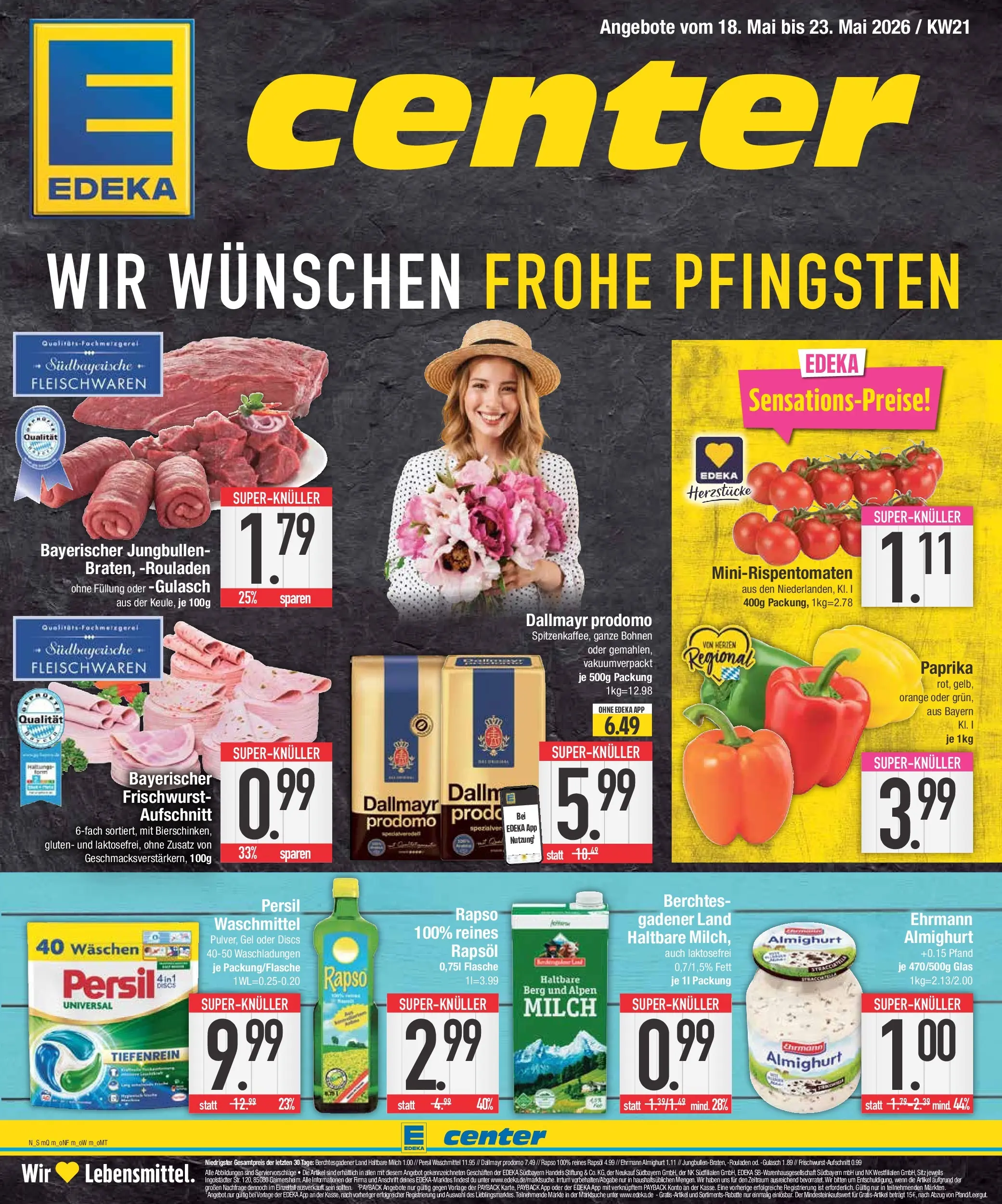 Edeka prospekt Abensberg	 (ab 17.05.2026) » Angebote Online | Seite: 1 | Produkte: Haltbare milch, Paprika, Gulasch, Persil