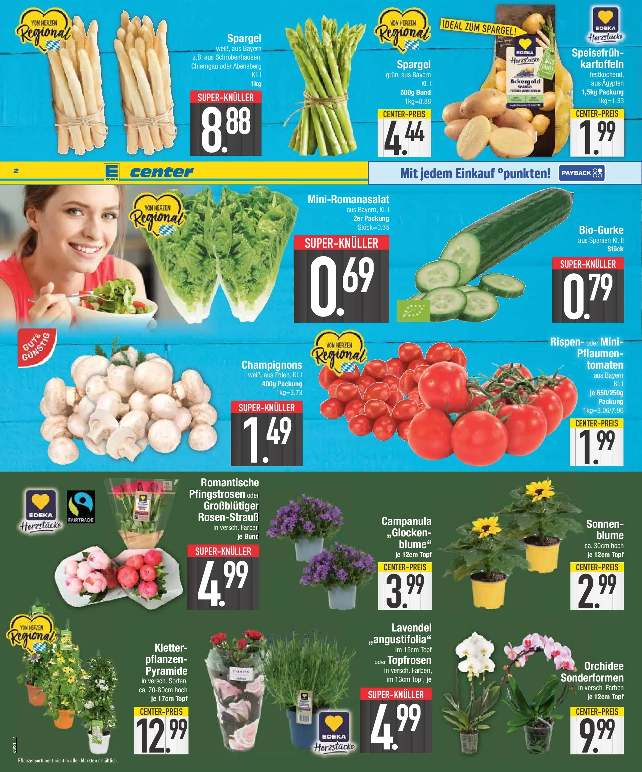 Edeka prospekt Abensberg	 (ab 17.05.2026) » Angebote Online | Seite: 3 | Produkte: Pflaumen, Orchidee, Spargel, Champignons