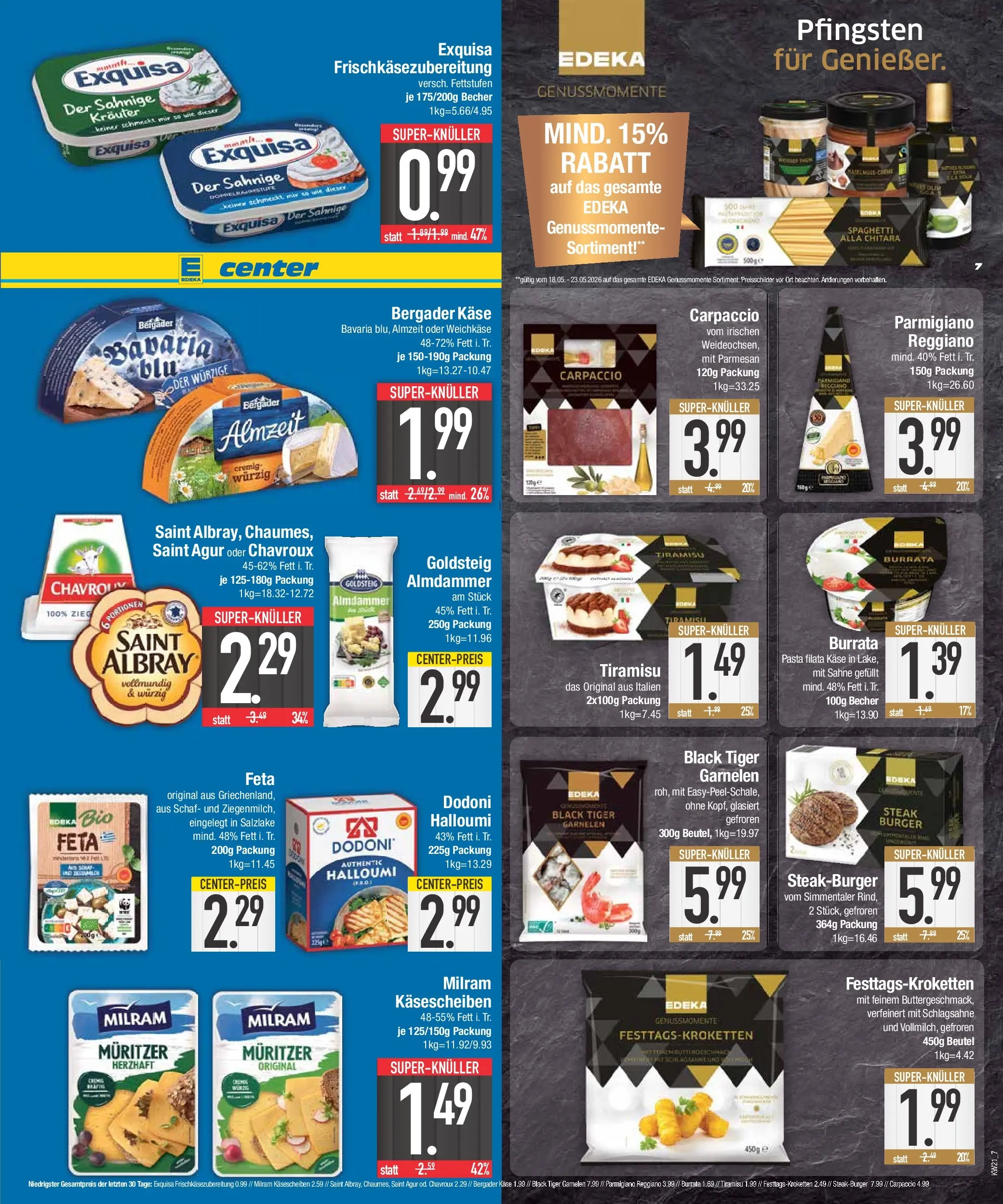 Edeka prospekt Abensberg	 (ab 17.05.2026) » Angebote Online | Seite: 8 | Produkte: Käse, Burger, Burrata, Pasta