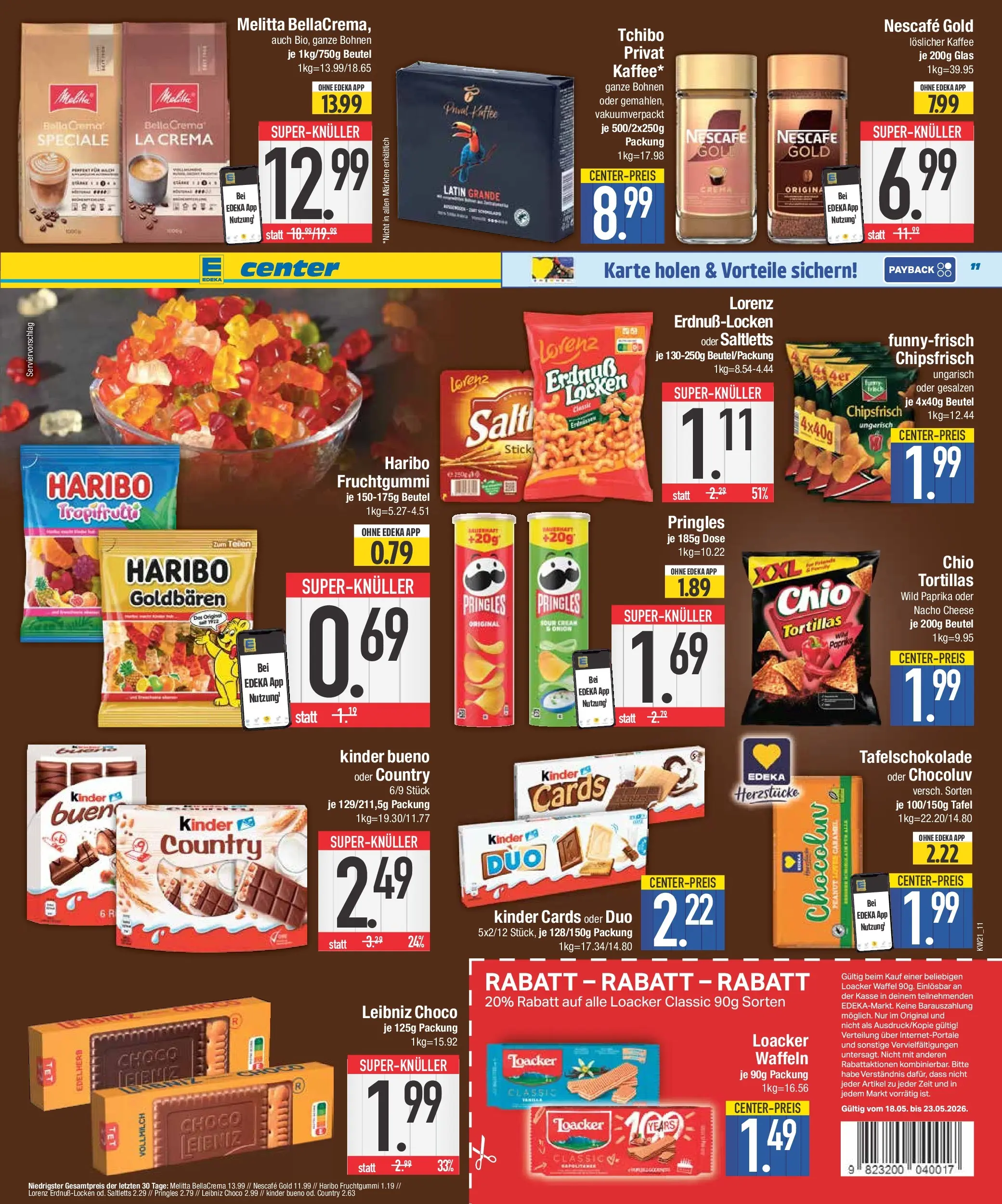 Edeka prospekt Abensberg	 (ab 17.05.2026) » Angebote Online | Seite: 12 | Produkte: Melitta, Waffeln, Chio tortillas, Nescafe gold