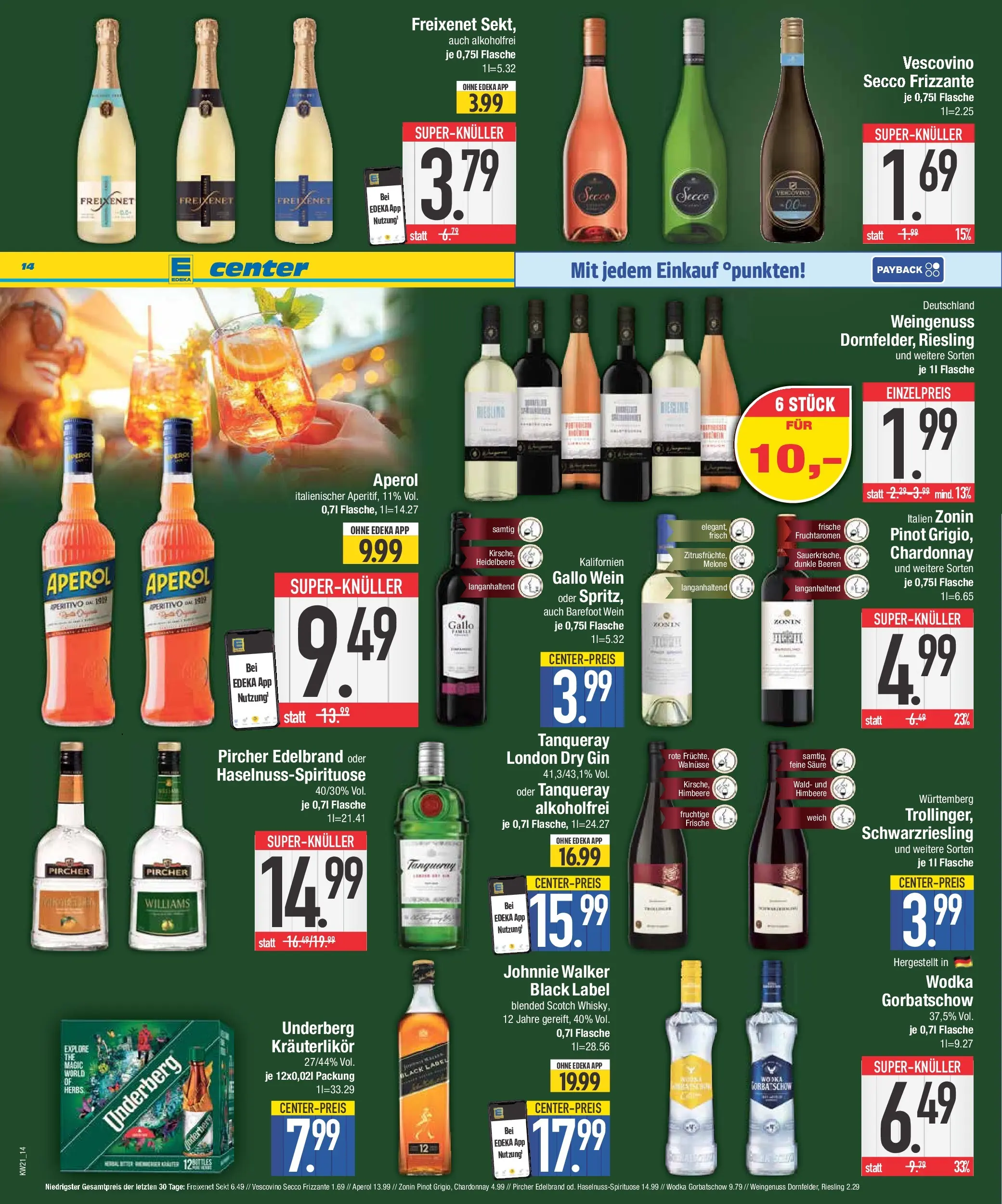Edeka prospekt Abensberg	 (ab 17.05.2026) » Angebote Online | Seite: 15 | Produkte: Freixenet, Sekt, Gin, Underberg