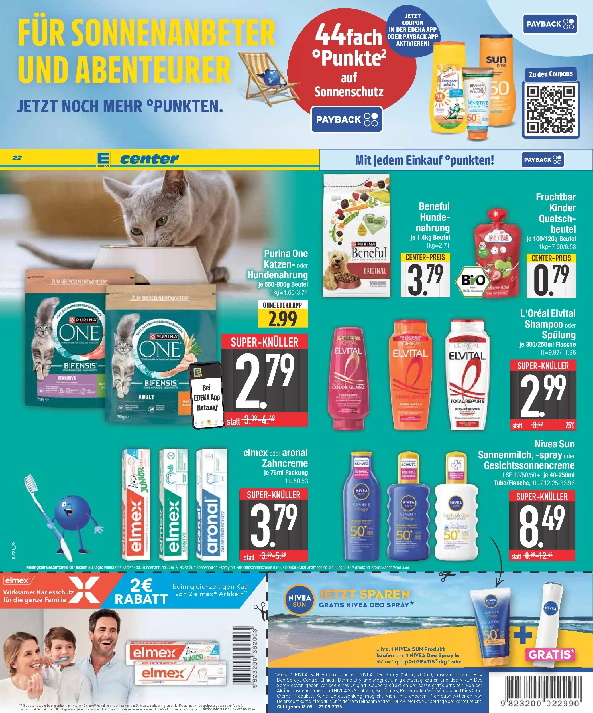 Edeka prospekt Abensberg	 (ab 17.05.2026) » Angebote Online | Seite: 23 | Produkte: Purina one, Äpfel, Spülung, Creme