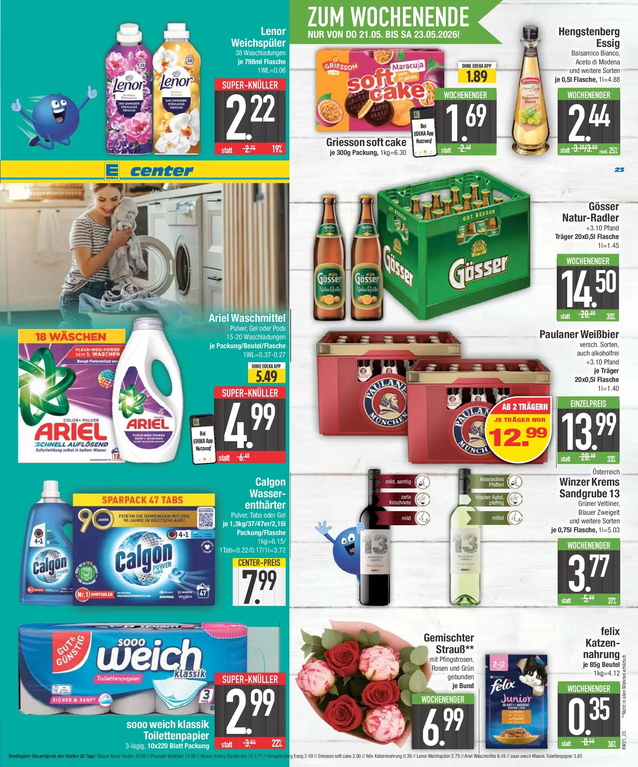 Edeka prospekt Abensberg	 (ab 17.05.2026) » Angebote Online | Seite: 24 | Produkte: Balsamico, Wasser, Waschmittel, Toilettenpapier