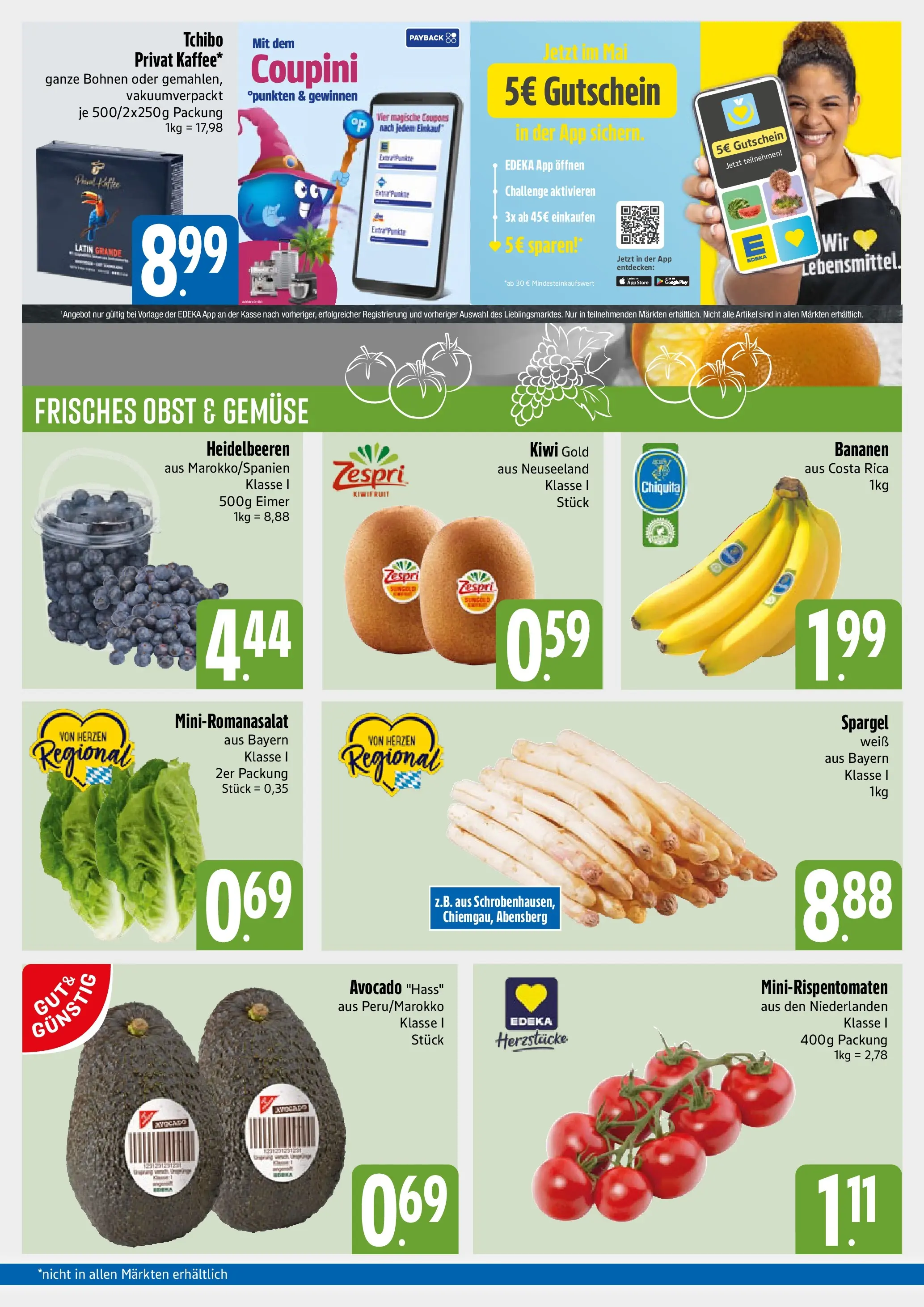 Angebote - E xpress: Wochenangebote (ab 17.05.2026) zum Blättern | Seite: 3 | Produkte: Heidelbeeren, Gemüse, Obst, Kiwi