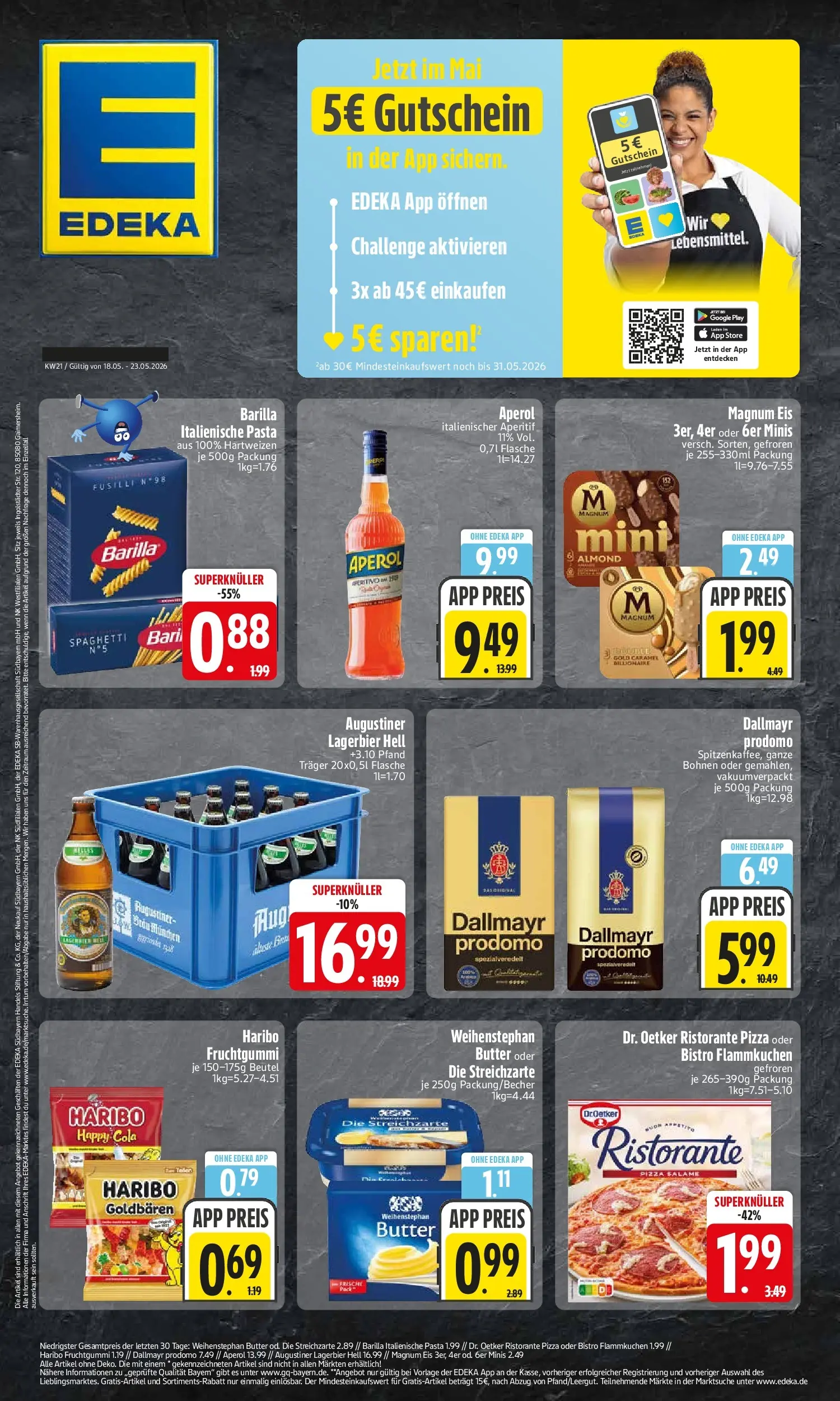 Edeka prospekt Rötz	 (ab 17.05.2026) » Angebote Online | Seite: 1 | Produkte: Haribo, Butter, Weihenstephan butter, Aperol