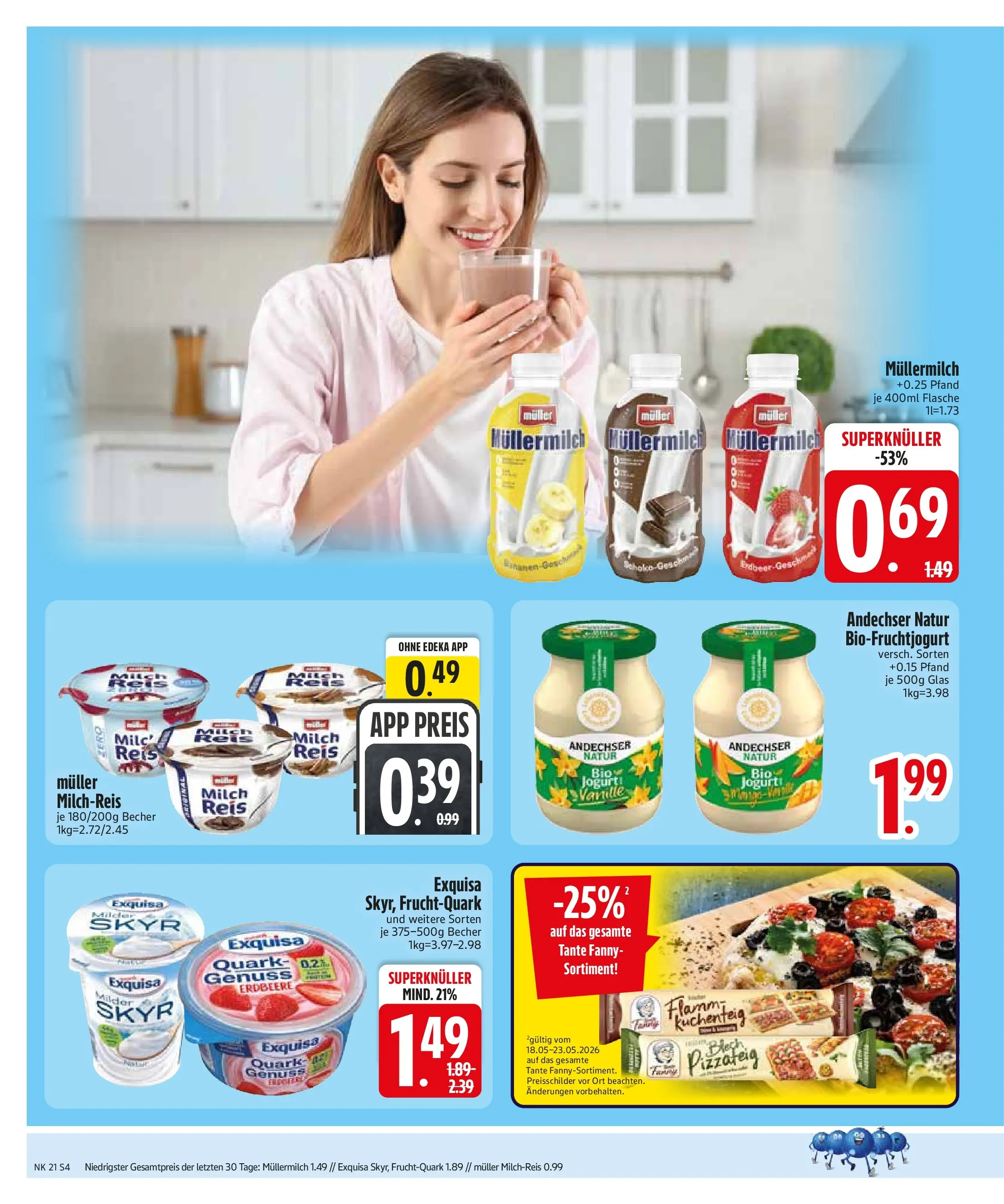 Edeka prospekt Rötz	 (ab 17.05.2026) » Angebote Online | Seite: 7 | Produkte: Milch, Pudding, Skyr, Pizza