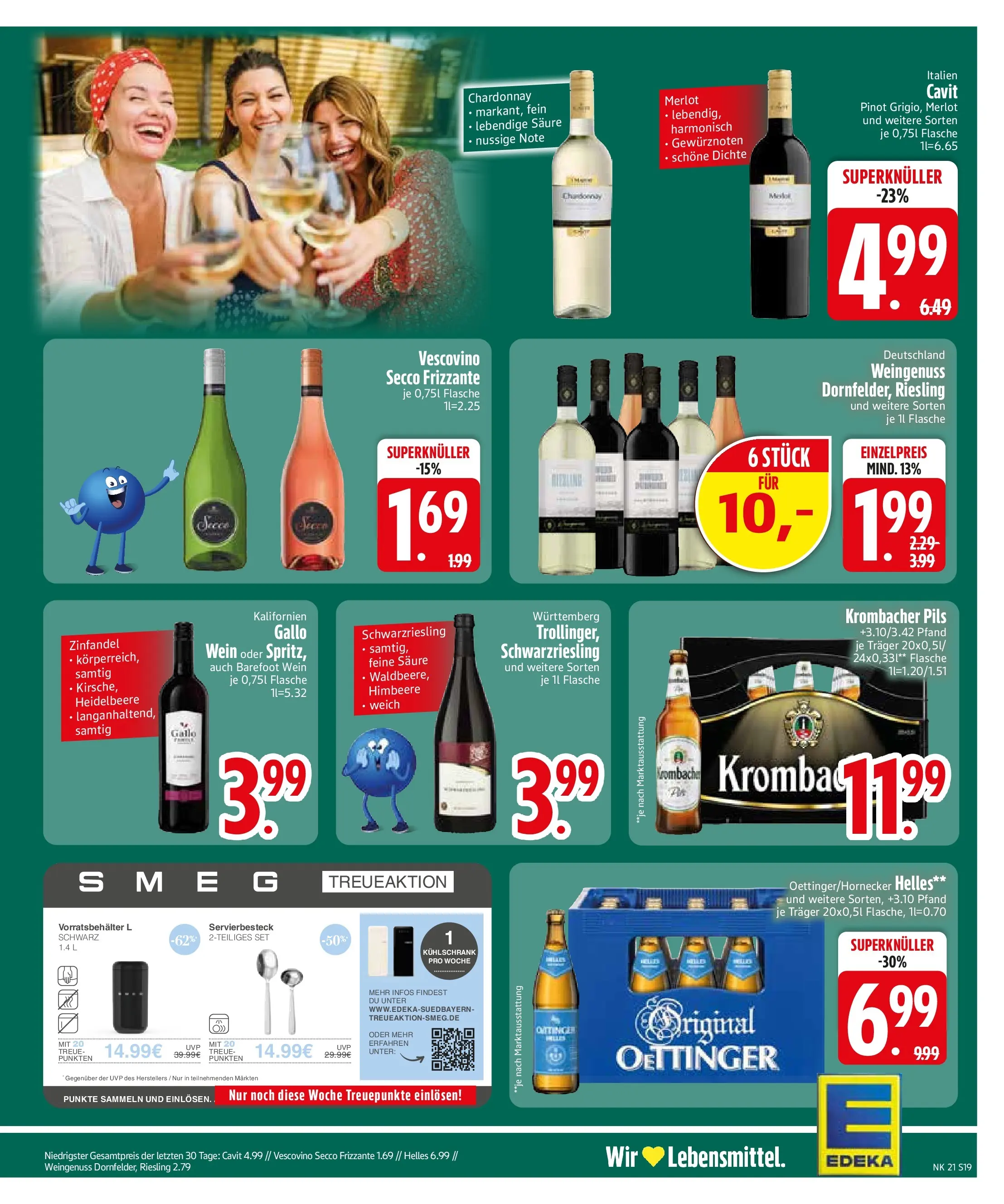 Edeka prospekt Rötz	 (ab 17.05.2026) » Angebote Online | Seite: 22 | Produkte: Merlot, Pils, Oettinger, Wein